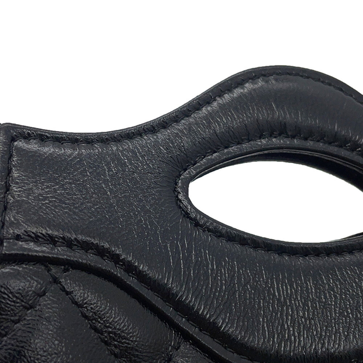 Chanel Matelasse Black Leather Handbag Shoulder Bag (Pre-Owned)