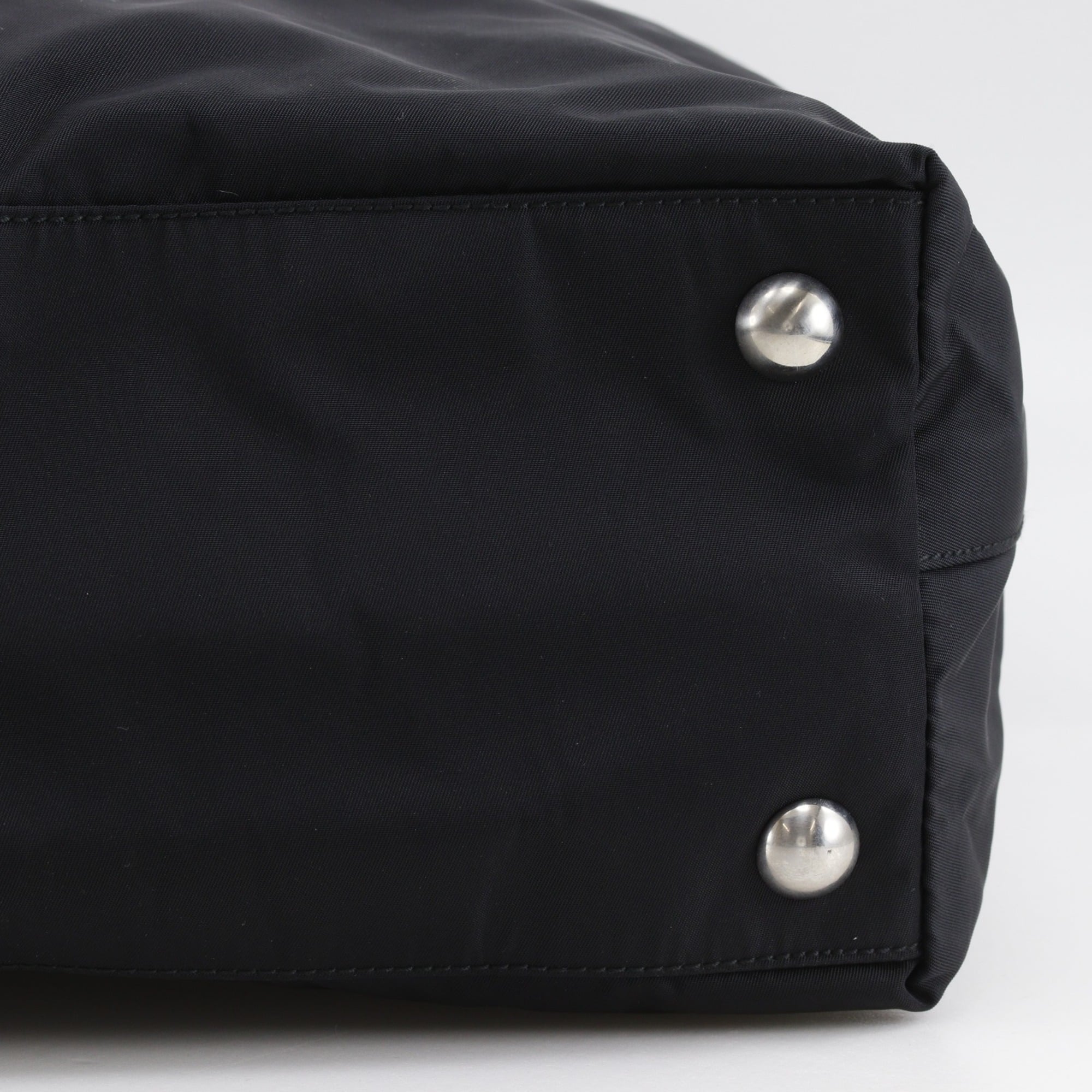 Prada Black Nylon Boston Bag Tote Bag (Pre-Owned)