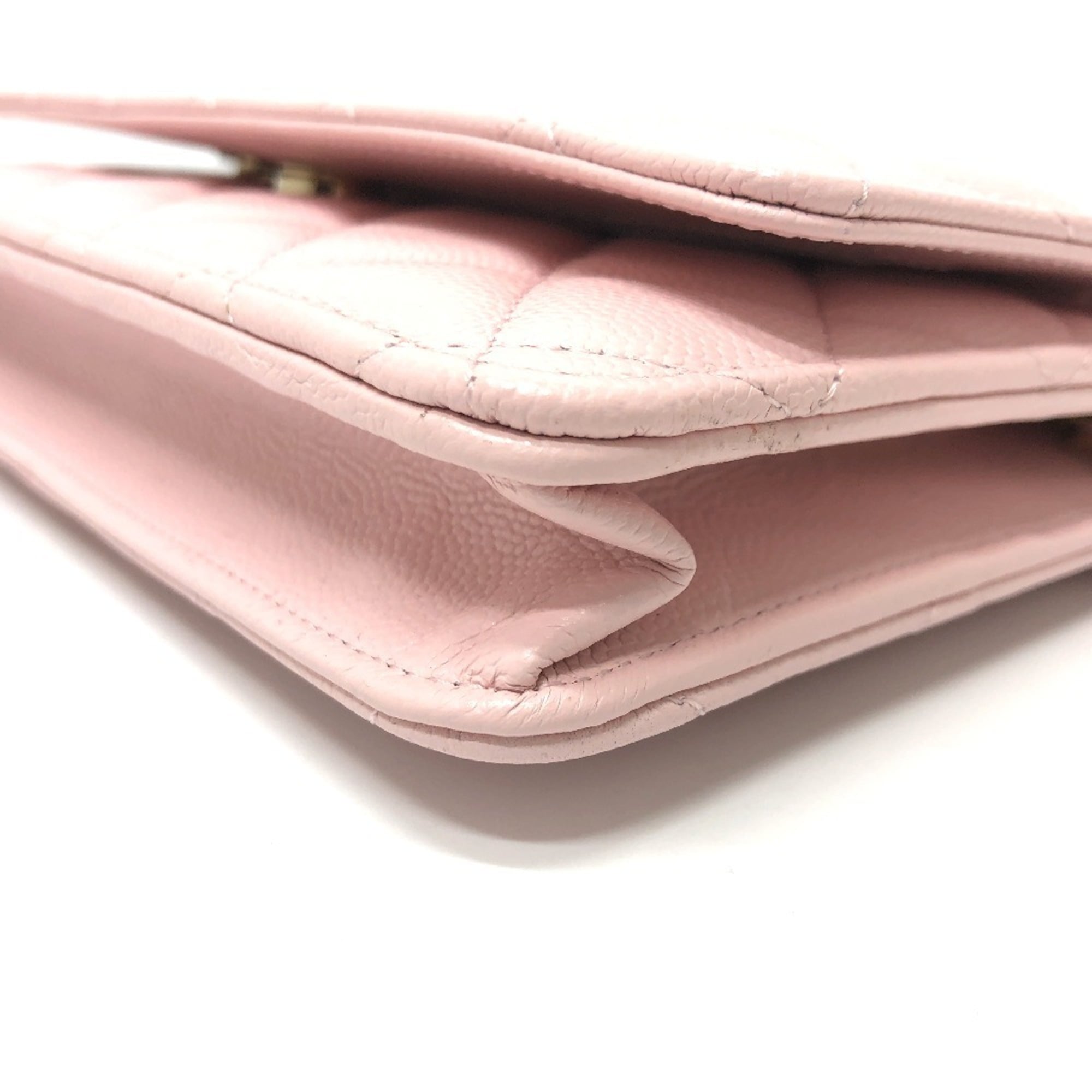 Chanel Pink Caviar Leather Shoulder Bag (Pre-Owned)