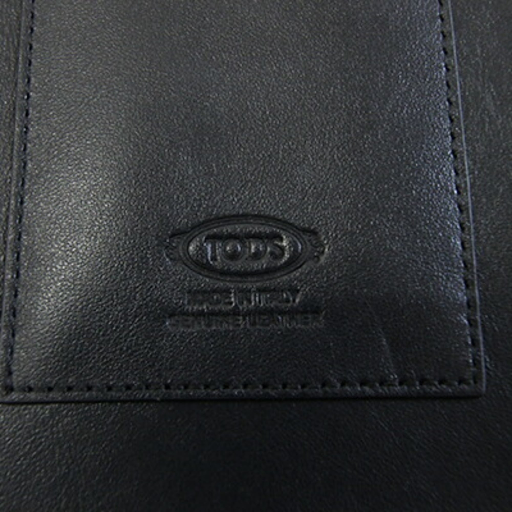 Tod's Black Leather Pochette Shoulder Bag (Pre-Owned)