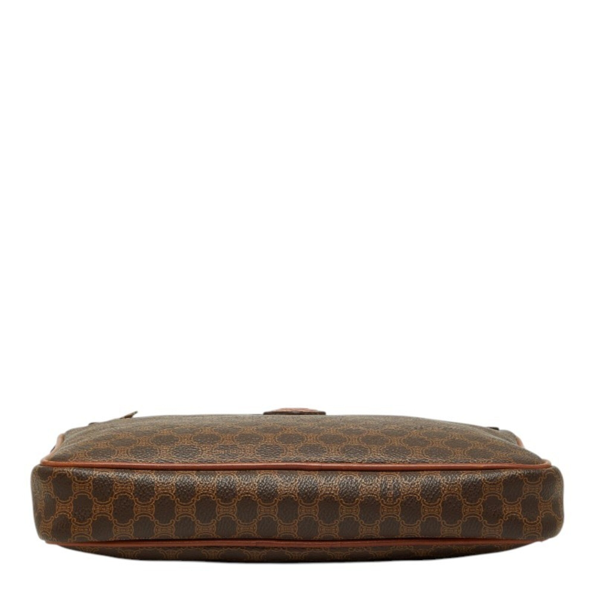 Celine Brown Pvc Leather Clutch Bag (Pre-Owned)