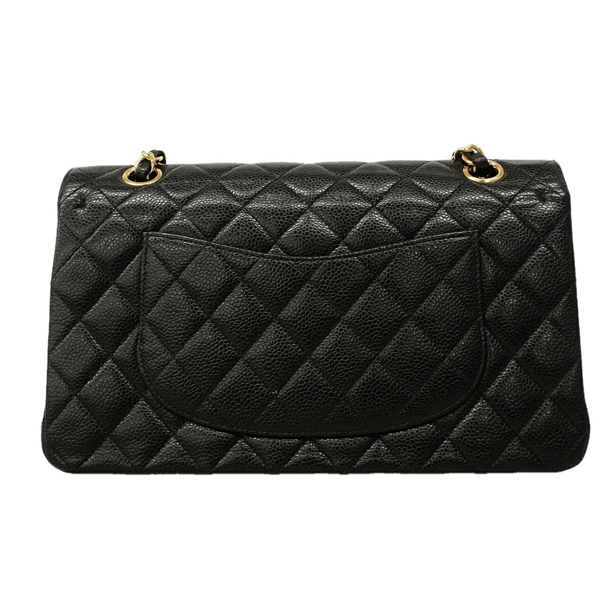 Chanel Black Grained Calfskin Shoulder Bag (Pre-Owned)