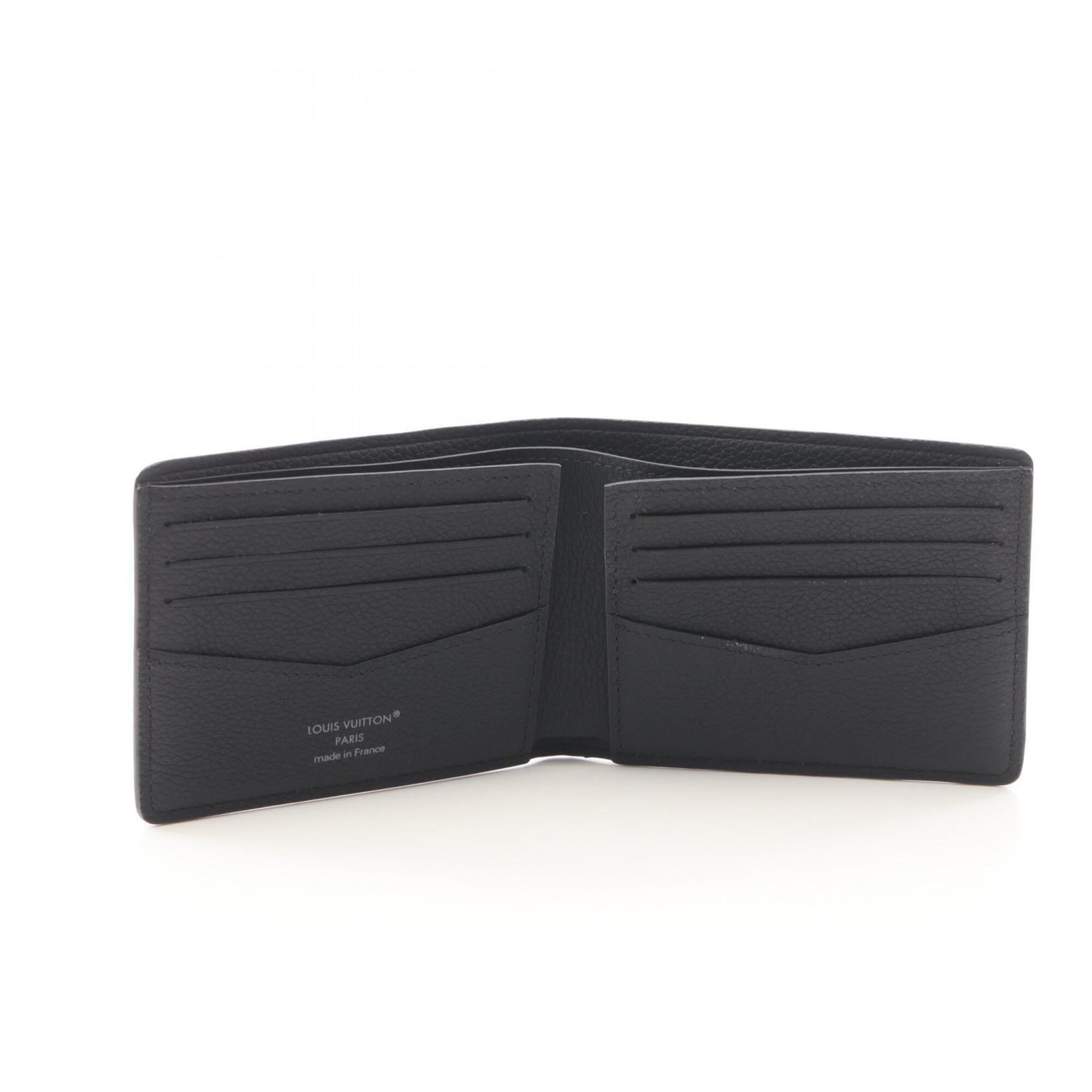 Louis Vuitton Black Gray Noir Coated Canvas Pvc Bill Wallet (Bi-Fold) (Pre-Owned)