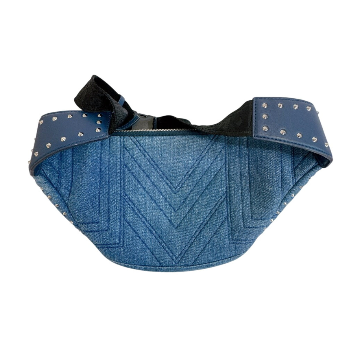 Mcm Blue Canvas Sling Bag (Pre-Owned)