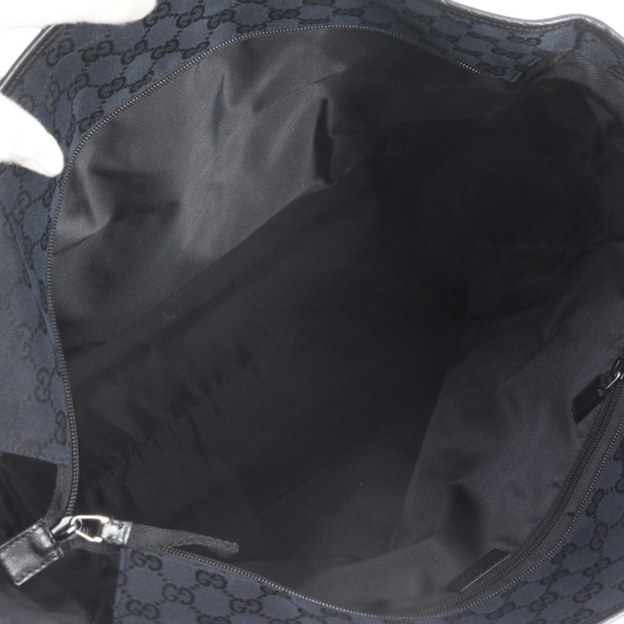 Gucci Black Gg Canvas Handbag Tote Bag (Pre-Owned)