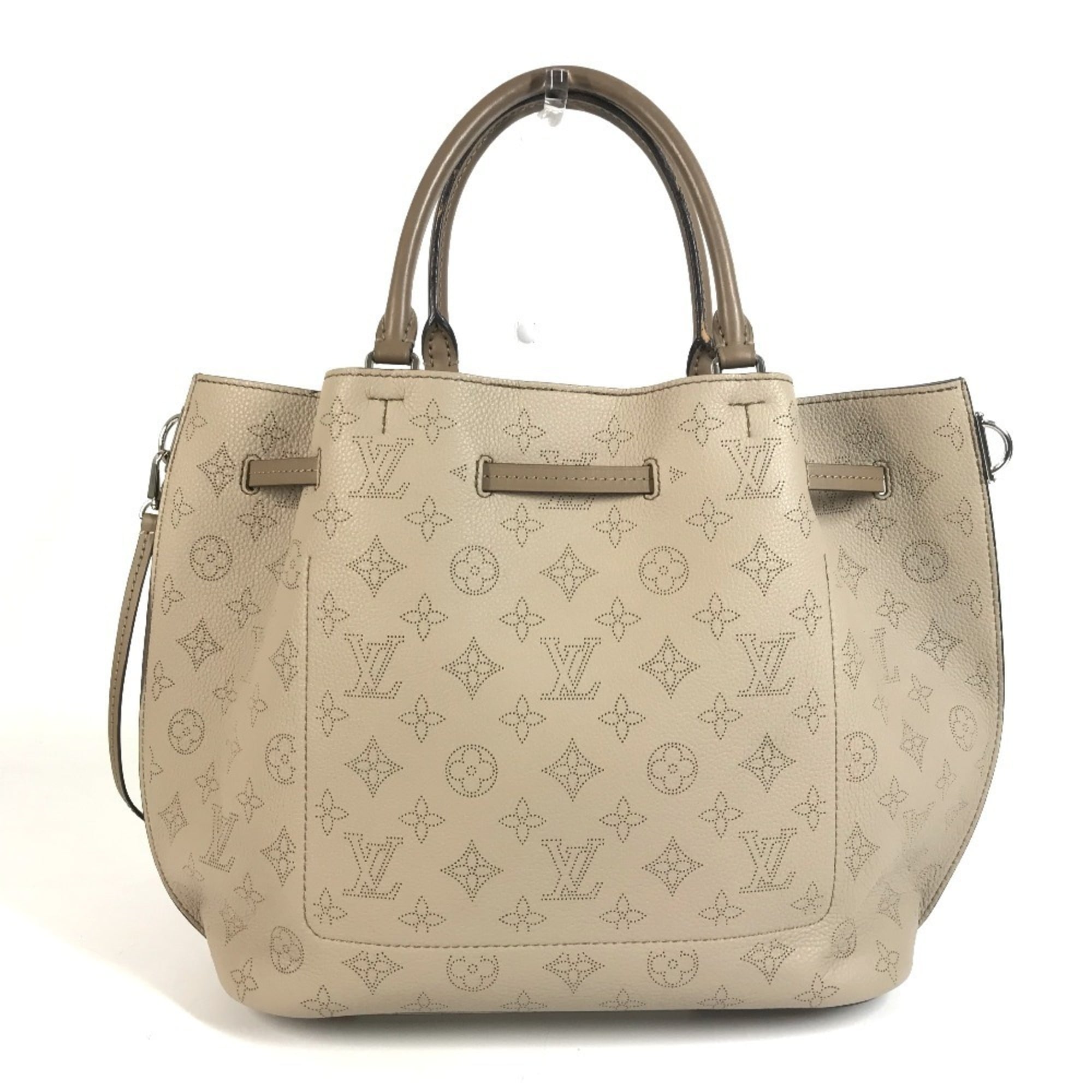 Louis Vuitton Beige Galle Mahina Leather Handbag Pouch Tote Bag (Pre-Owned)