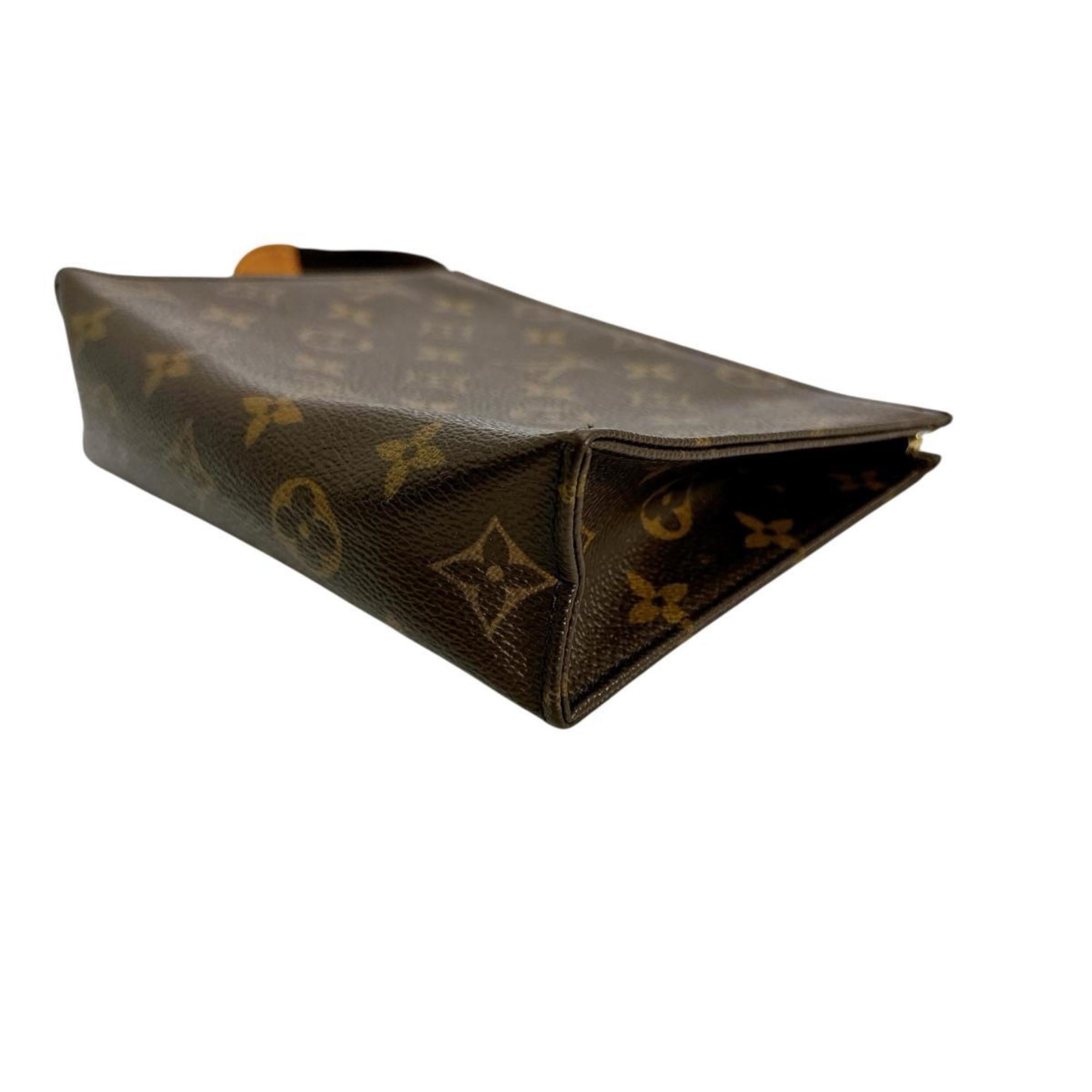 Louis Vuitton Brown Monogram Canvas Pochette Pouch Wash Bag (Pre-Owned)
