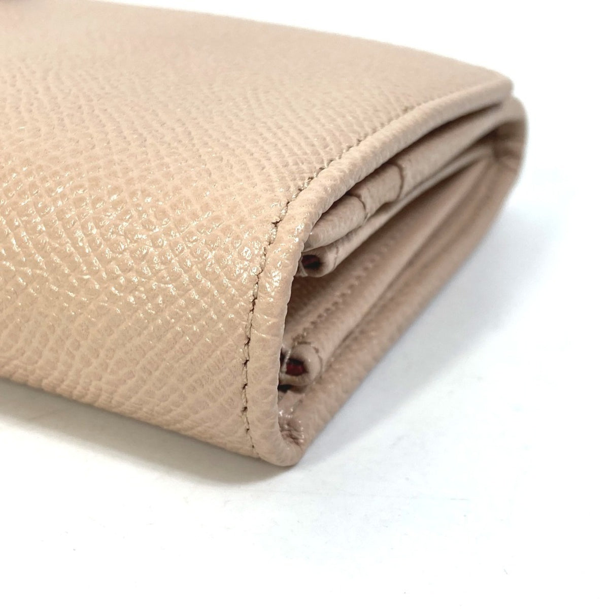Bvlgari Light Pink Leather Long Wallet (Bi-Fold) (Pre-Owned)