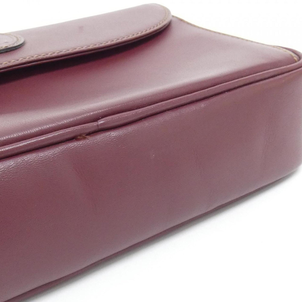 Cartier Bordeaux Leather Shoulder Bag (Pre-Owned)