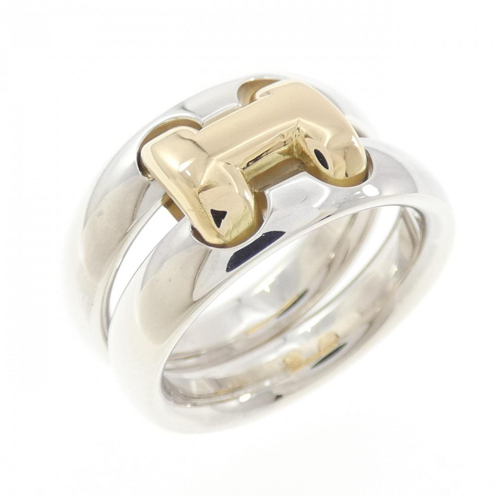 Hermes Silver Band Ring (Pre-Owned)