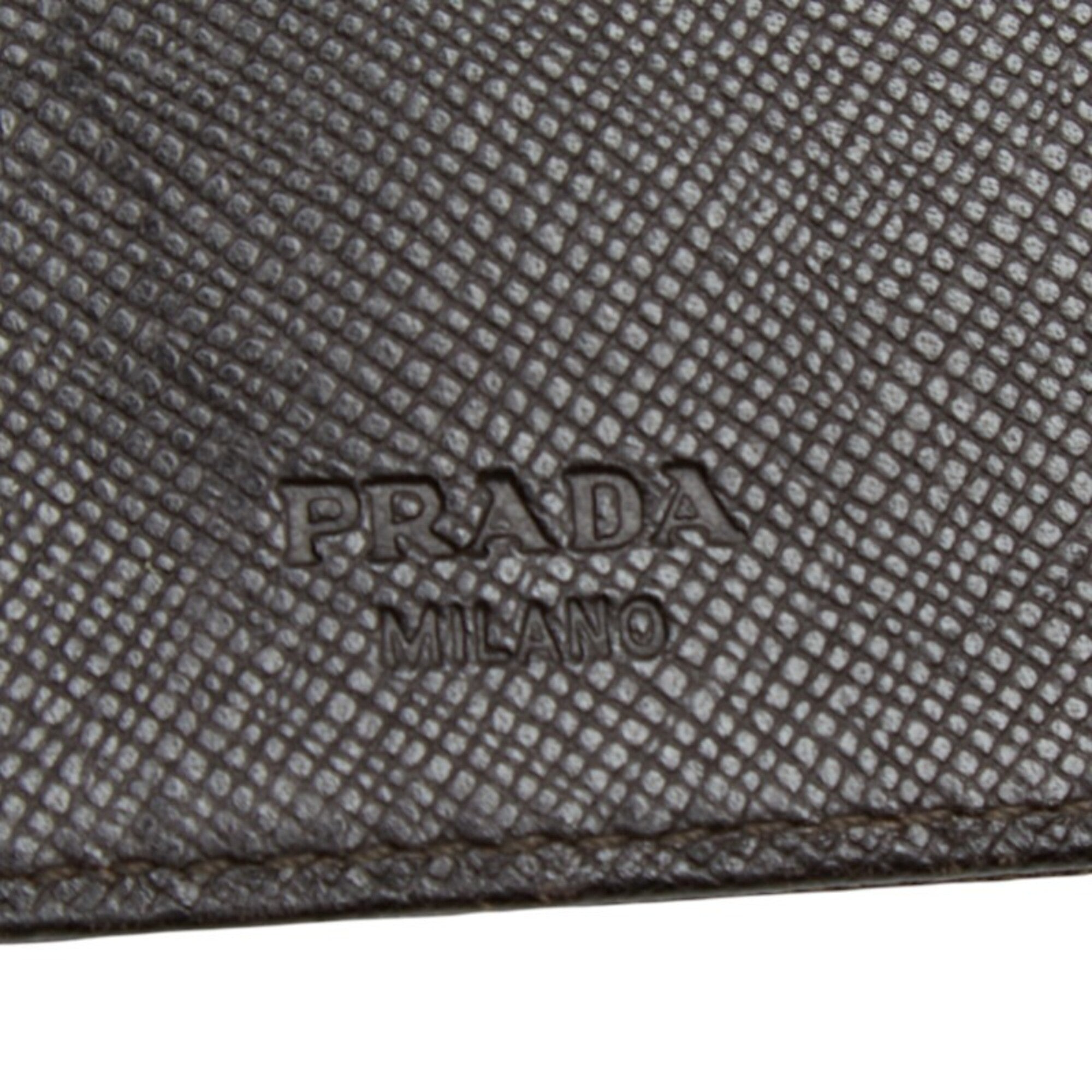 Prada Green Khaki Nylon Leather Wallet (Bi-Fold) (Pre-Owned)