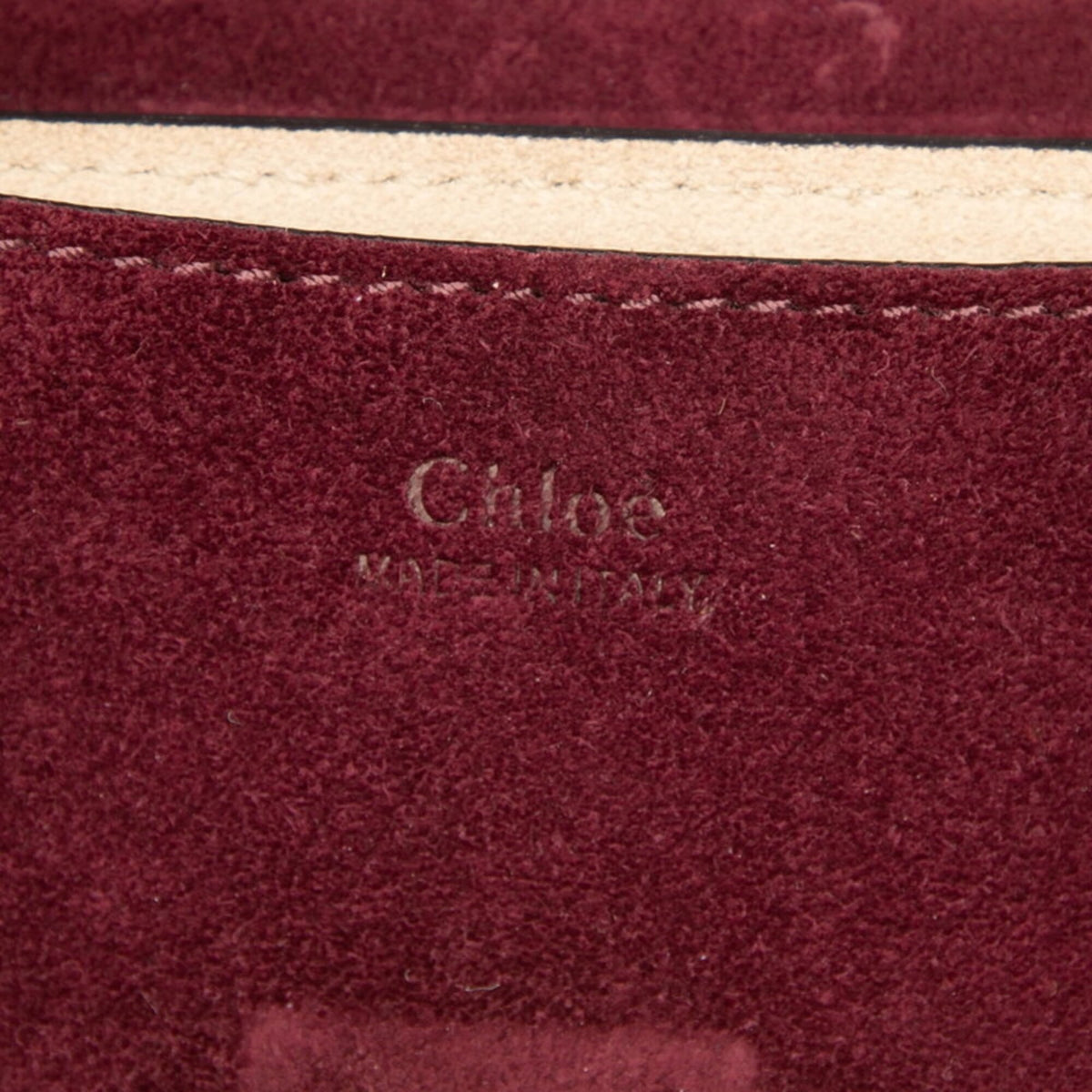 Chloé Bordeaux Suede Leather Shoulder Bag (Pre-Owned)