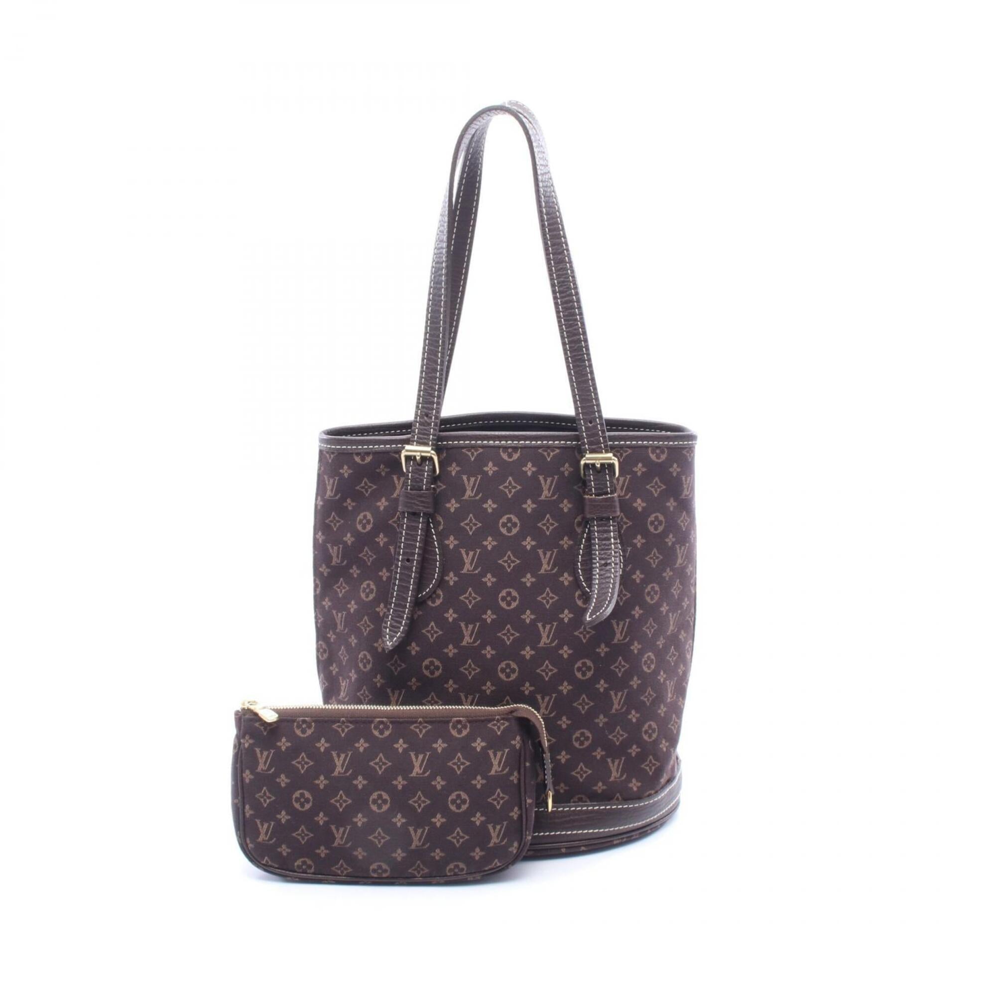 Louis Vuitton Brown Ebene Canvas Monogram Mini Leather Handbag Tote Bag (Pre-Owned)