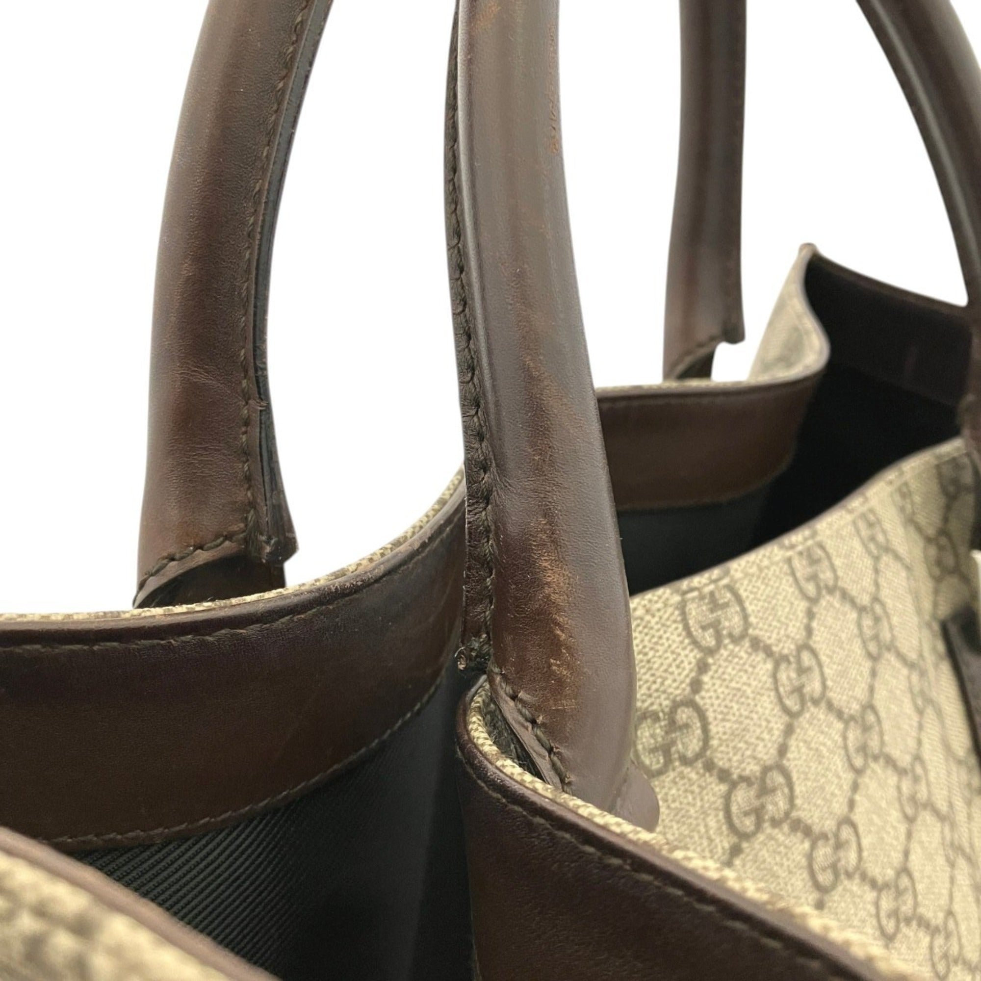 Gucci Brown Pvc Leather Tote Bag (Pre-Owned)