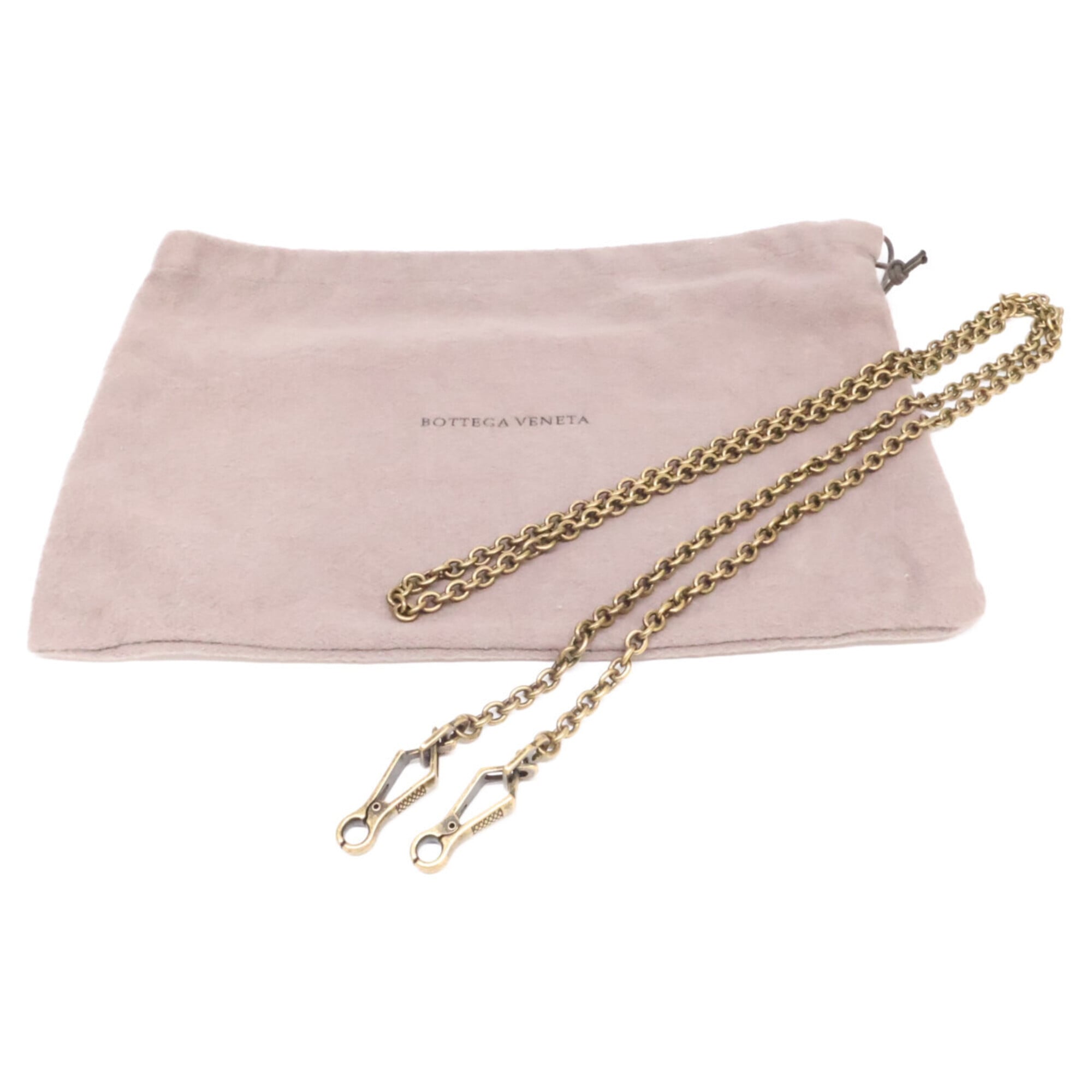 Bottega Veneta Ivory Leather Chain/Shoulder Wallet (Pre-Owned)