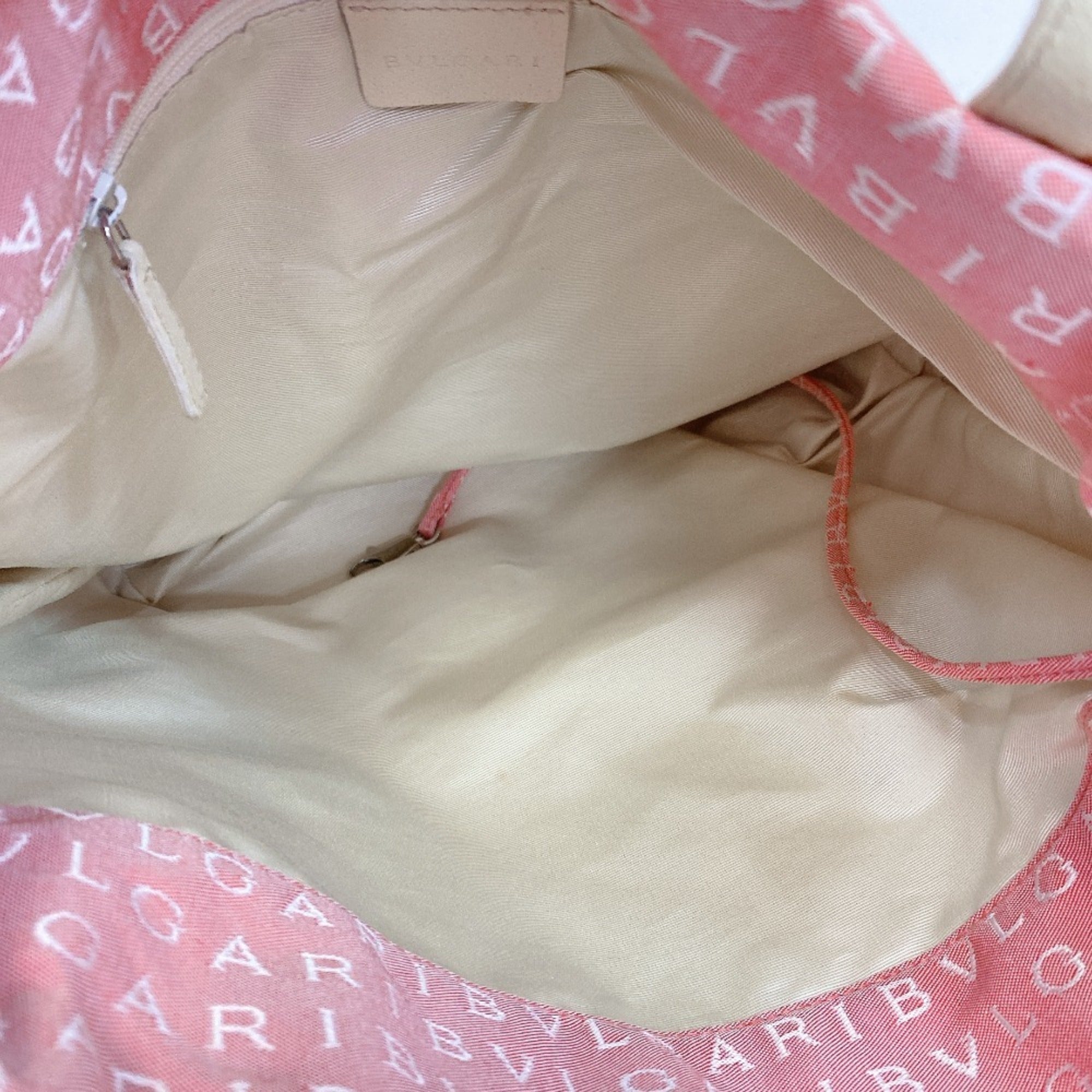 Bvlgari Pink Canvas Tote Bag (Pre-Owned)