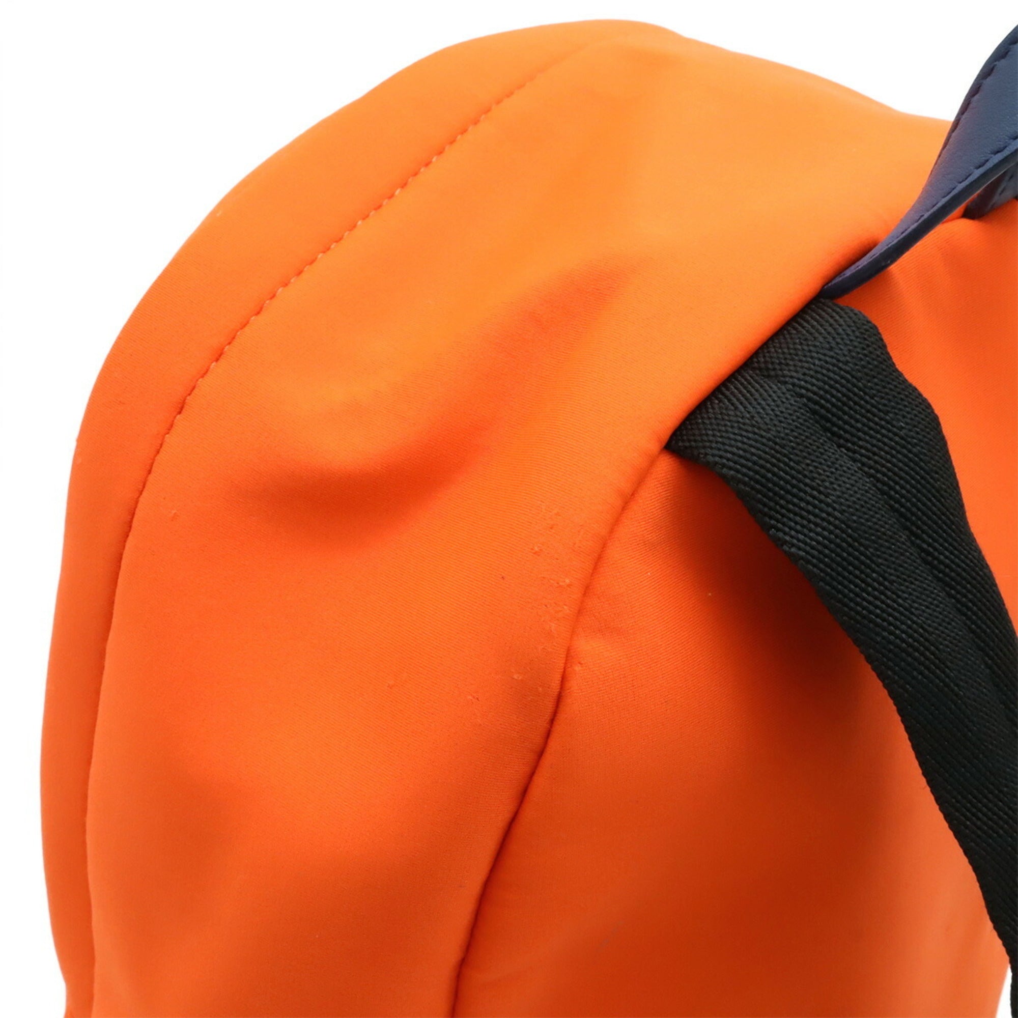 Fendi Black Orange Neoprene Leather Backpack (Pre-Owned)