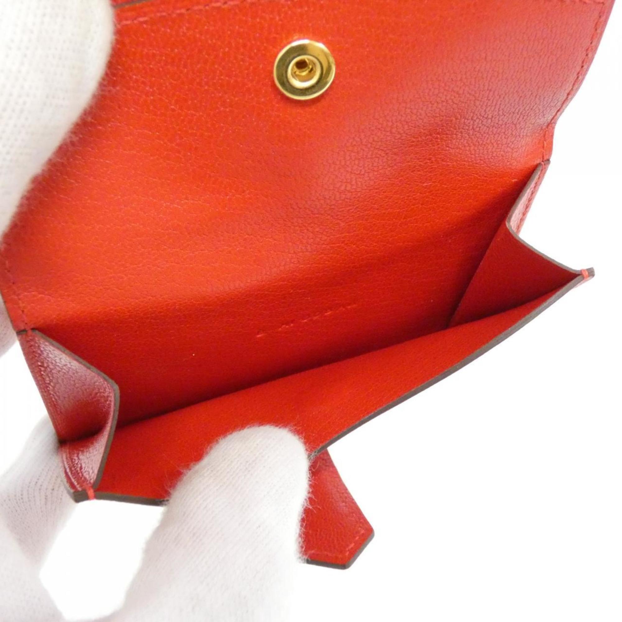 Hermes Red Color Wallet (Bi-Fold) (Pre-Owned)