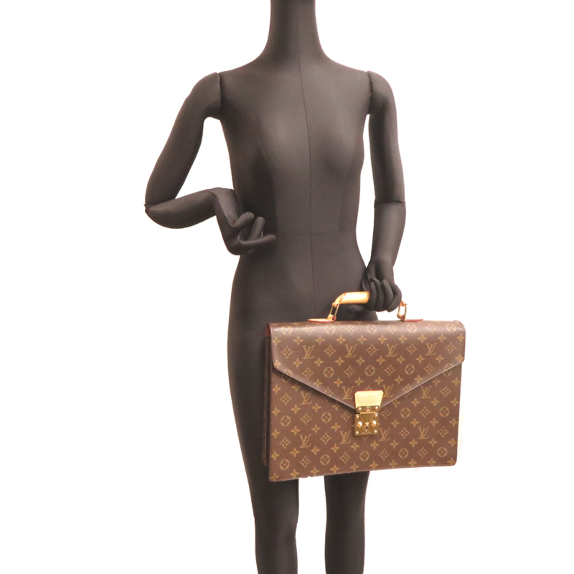 Louis Vuitton Brown Monogram Briefcase (Pre-Owned)
