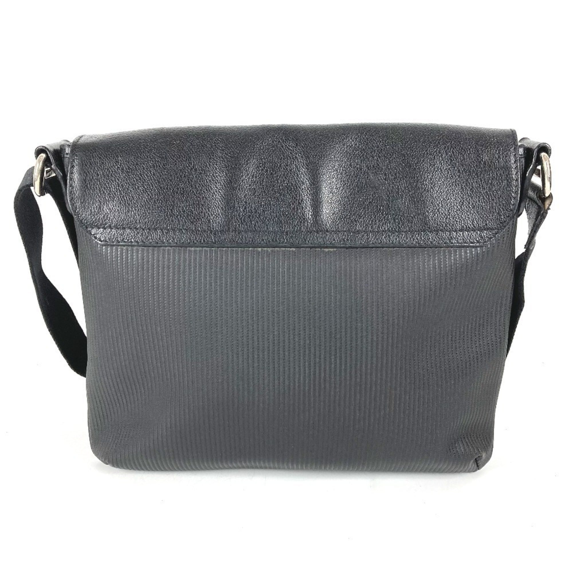 Bvlgari Black Pvc Leather Messenger Bag Shoulder Bag (Pre-Owned)