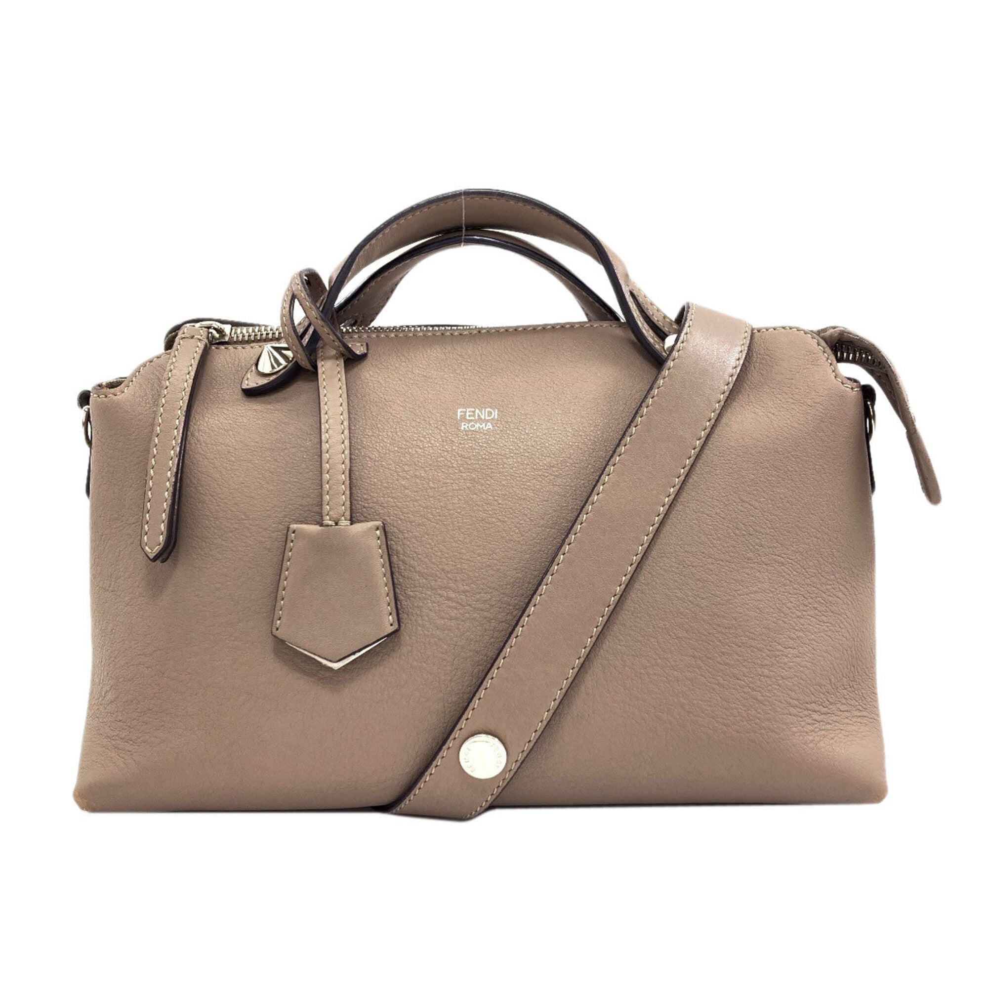 Fendi Grayish Leather Handbag (Pre-Owned)