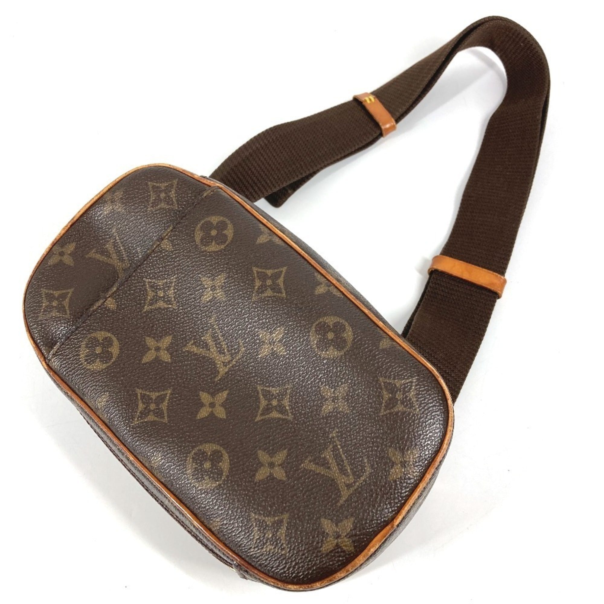 Louis Vuitton Brown Monogram Monogram Pochette Shoulder Bag Sling Bag (Pre-Owned)