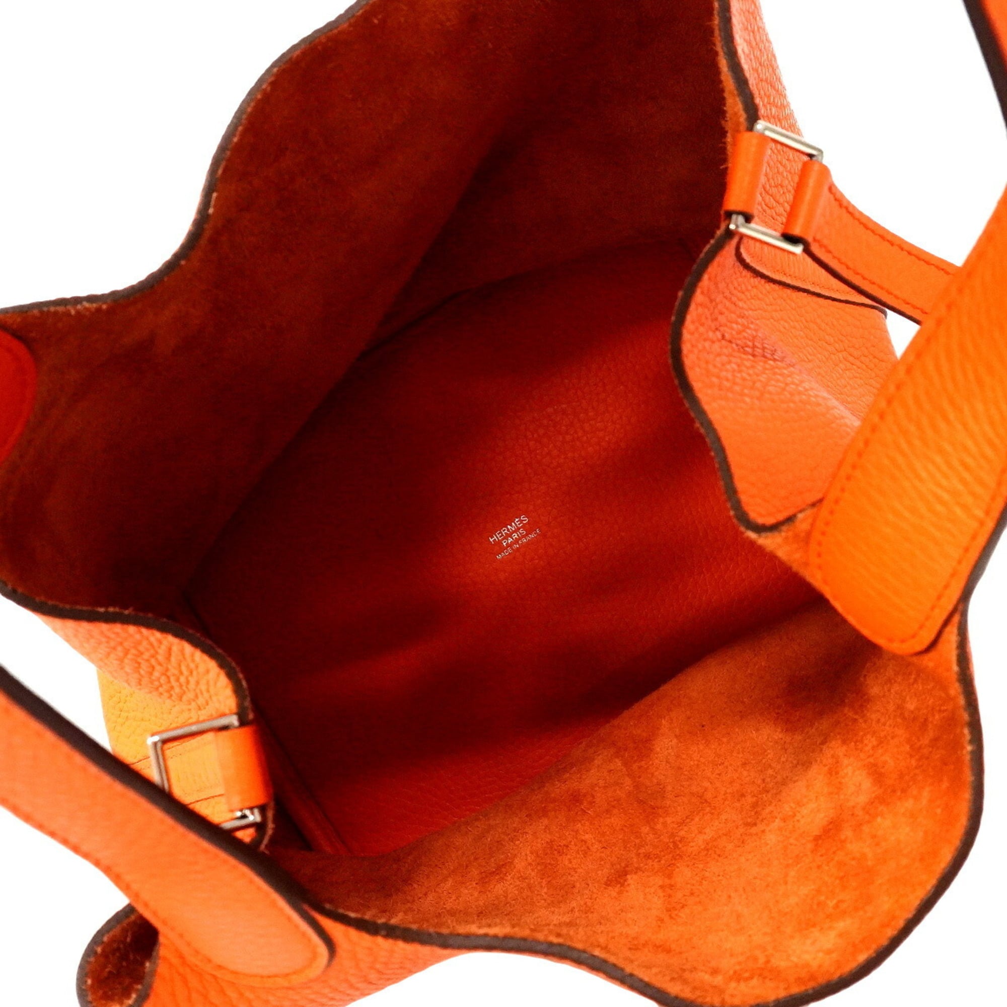 Hermes Capucine Taurillon Clemence Leather Handbag (Pre-Owned)