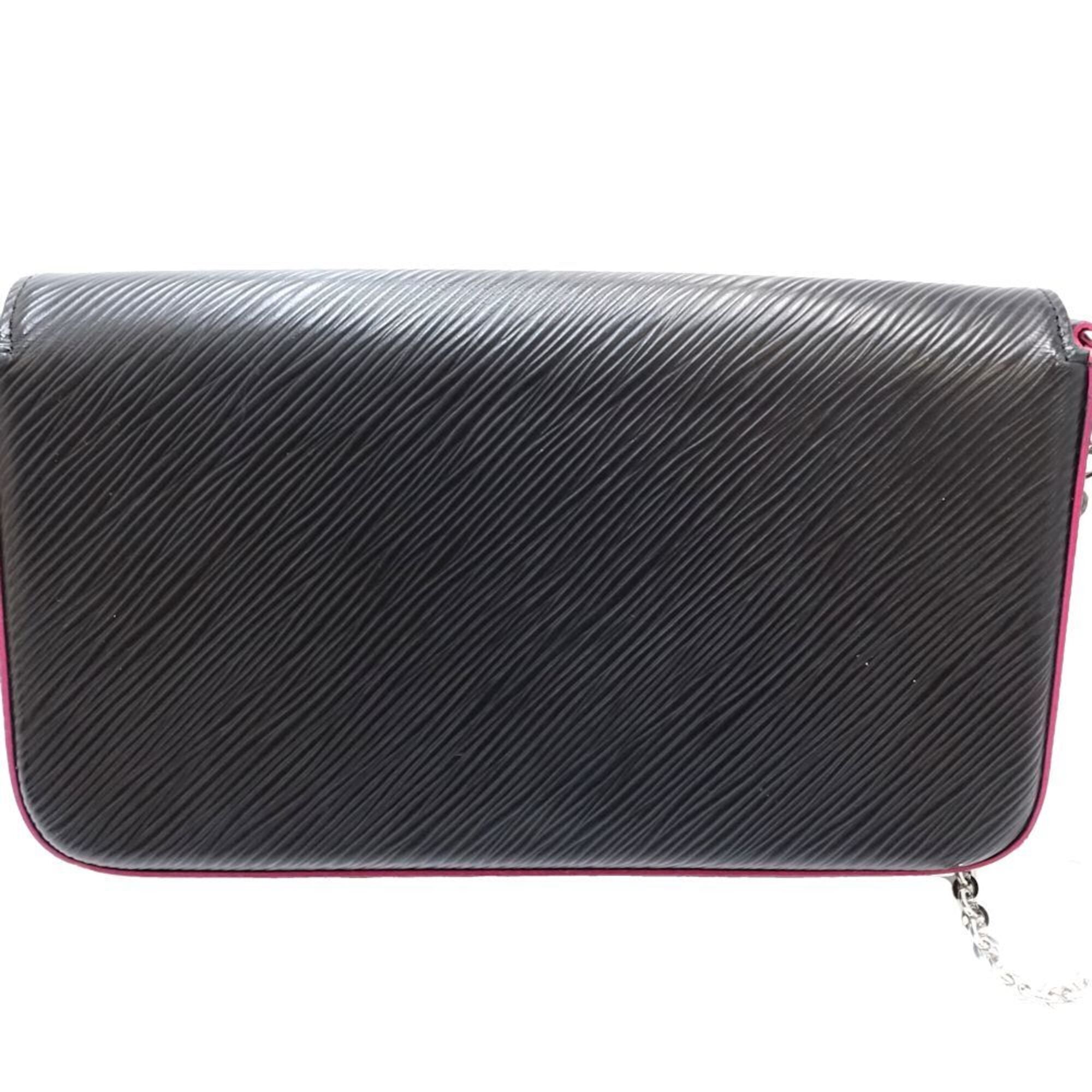 Louis Vuitton Epi Hot Pink Noir Epi Leather Pochette (Pre-Owned)