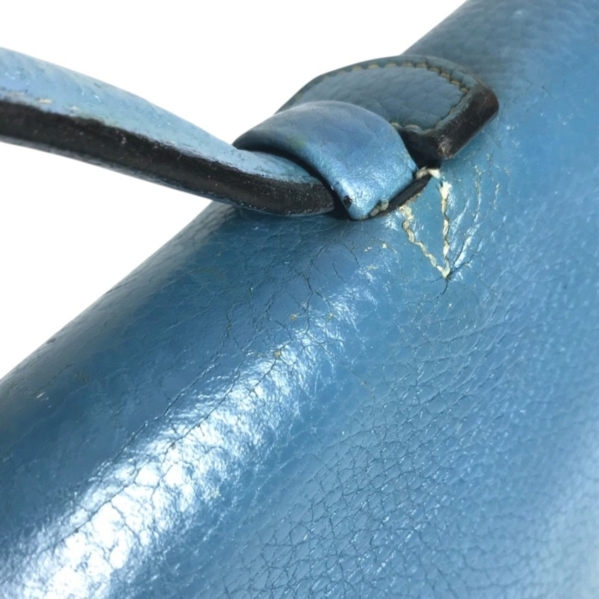 Hermes Blue Taurillon Clemence Leather Briefcase Handbag (Pre-Owned)