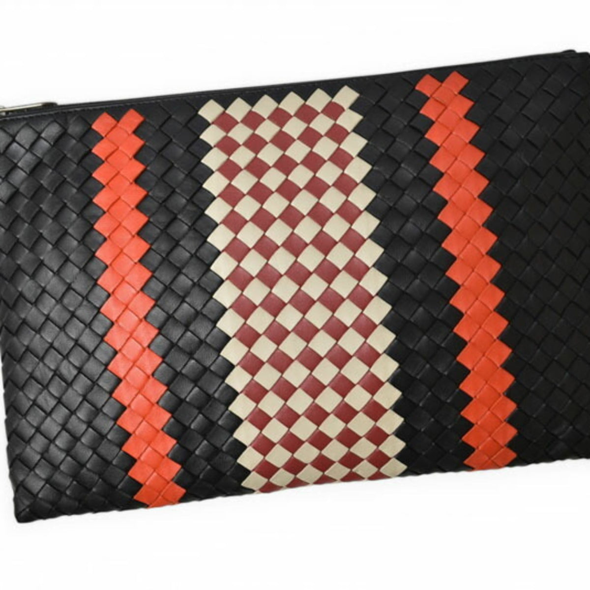 Bottega Veneta Intrecciato Mustard Leather Clutch Bag (Pre-Owned)