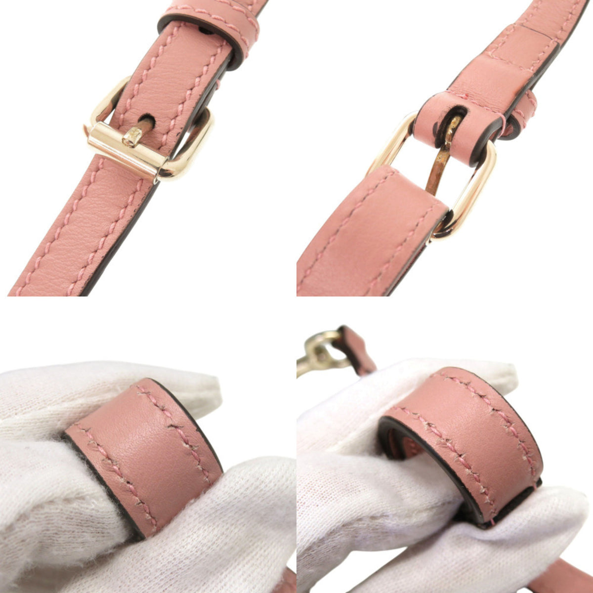 Gucci Pink Leather Handbag Shoulder Bag Tote Bag (Pre-Owned)