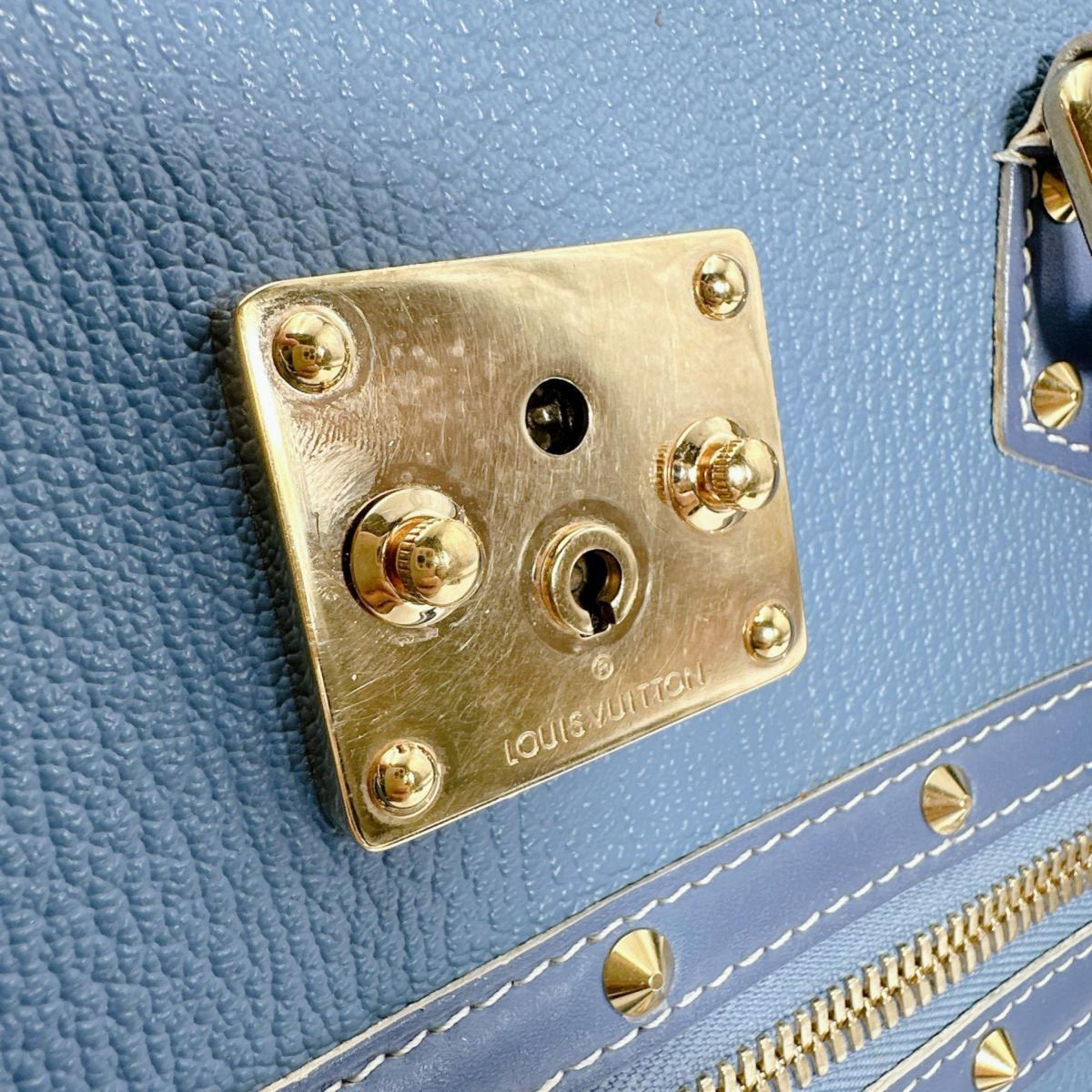 Louis Vuitton Blue Leather Handbag (Pre-Owned)