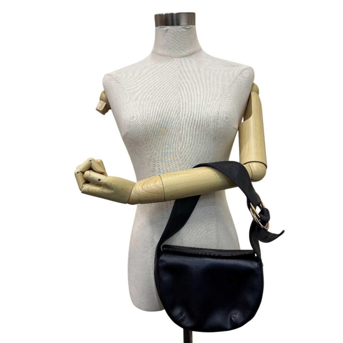 Cartier Trinity Black Leather Shoulder Bag (Pre-Owned)
