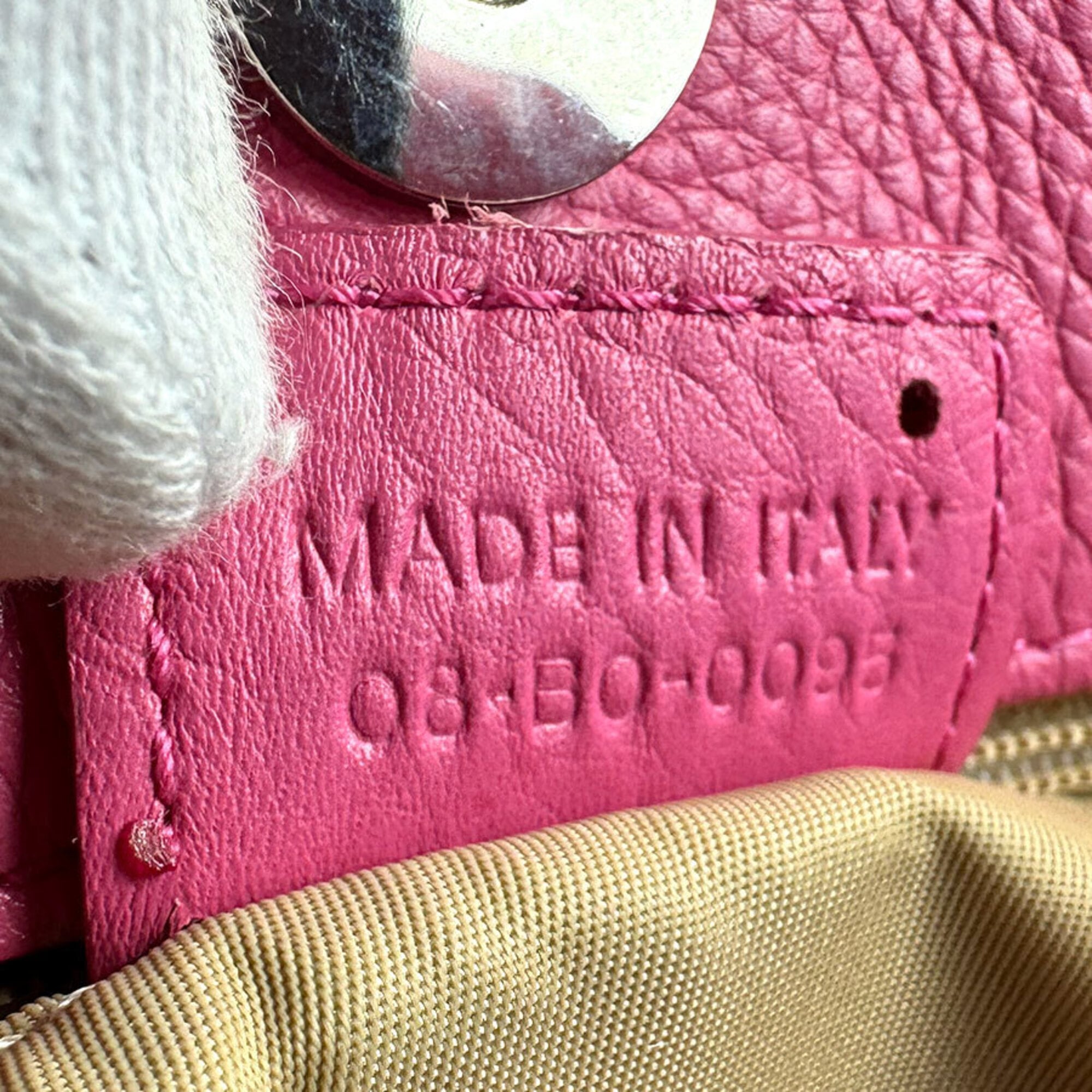 Christian Dior Brown Pink Canvas Leather Handbag (Pre-Owned)