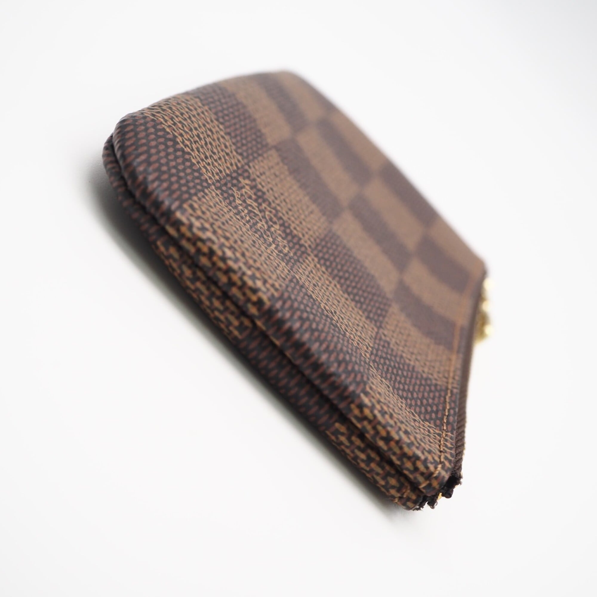 Louis Vuitton Damier Beige Brown Coated Canvas Leather Pochette (Pre-Owned)