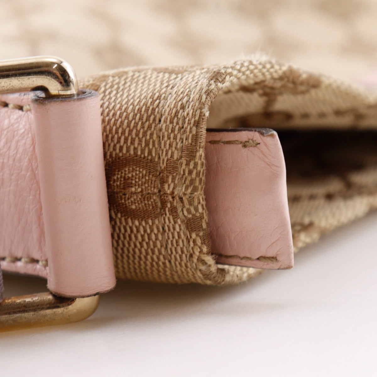Gucci Gg Canvas Brown Pink Gg Canvas Shoulder Bag (Pre-Owned)