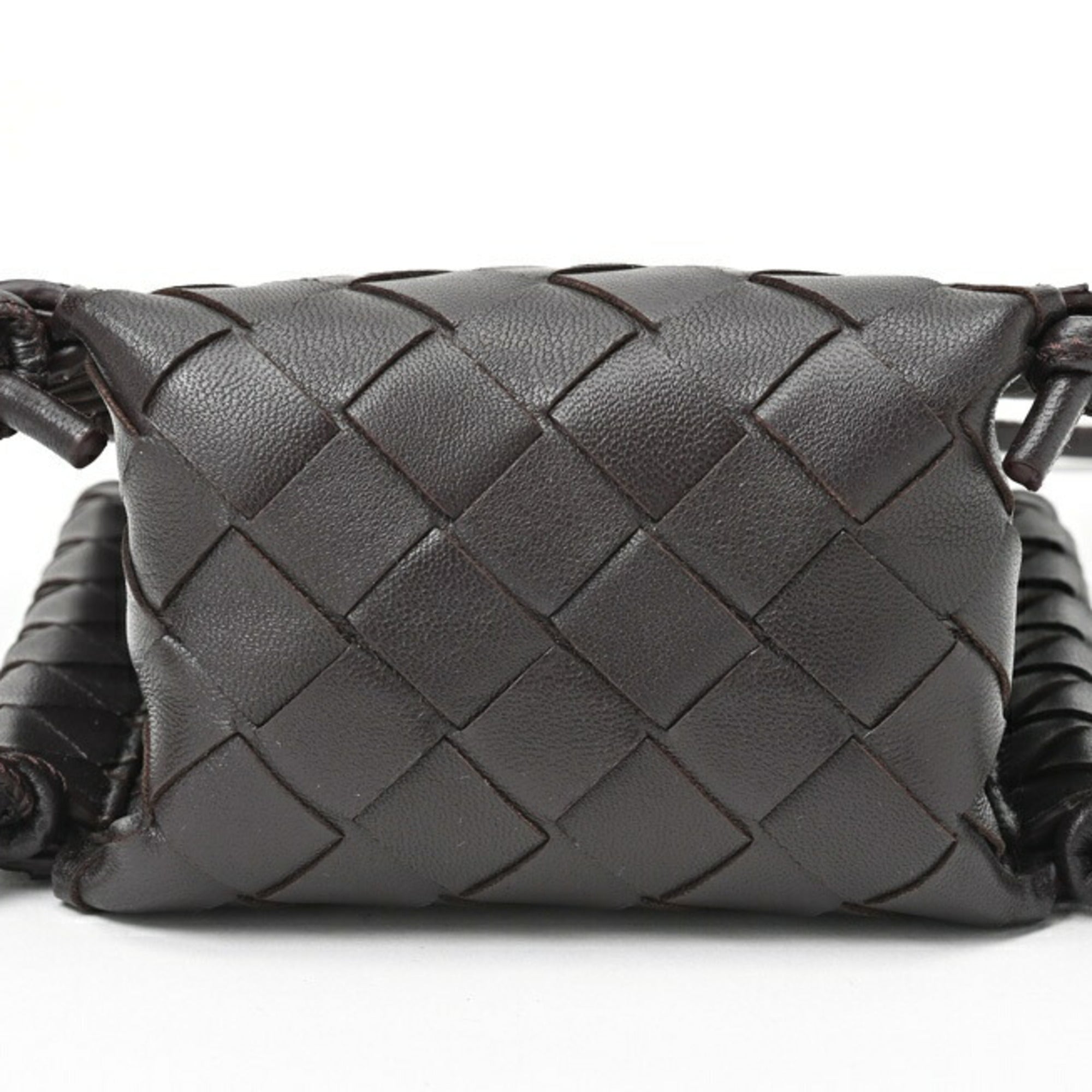 Bottega Veneta Dark Brown Intrecciato Shoulder Bag (Pre-Owned)