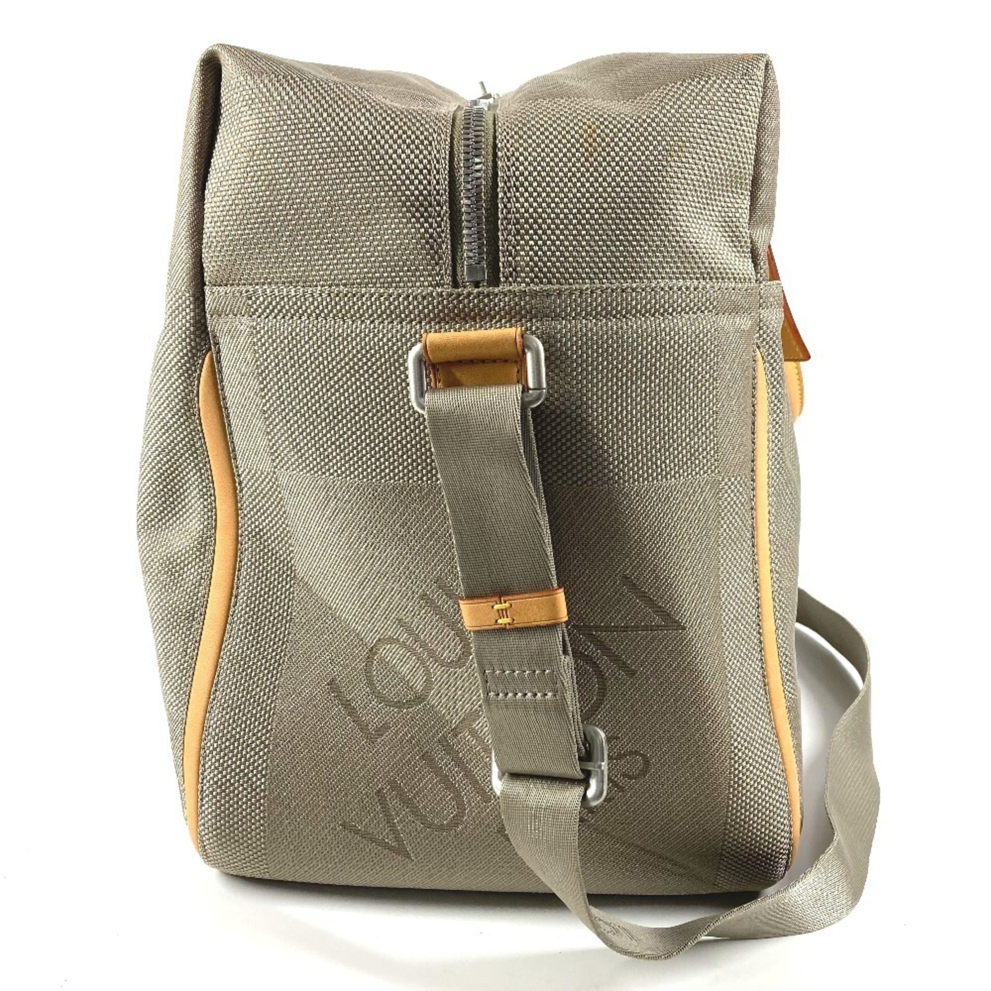 Louis Vuitton Beige Sable Damier Geant Canvas Boston Bag Shoulder Bag (Pre-Owned)