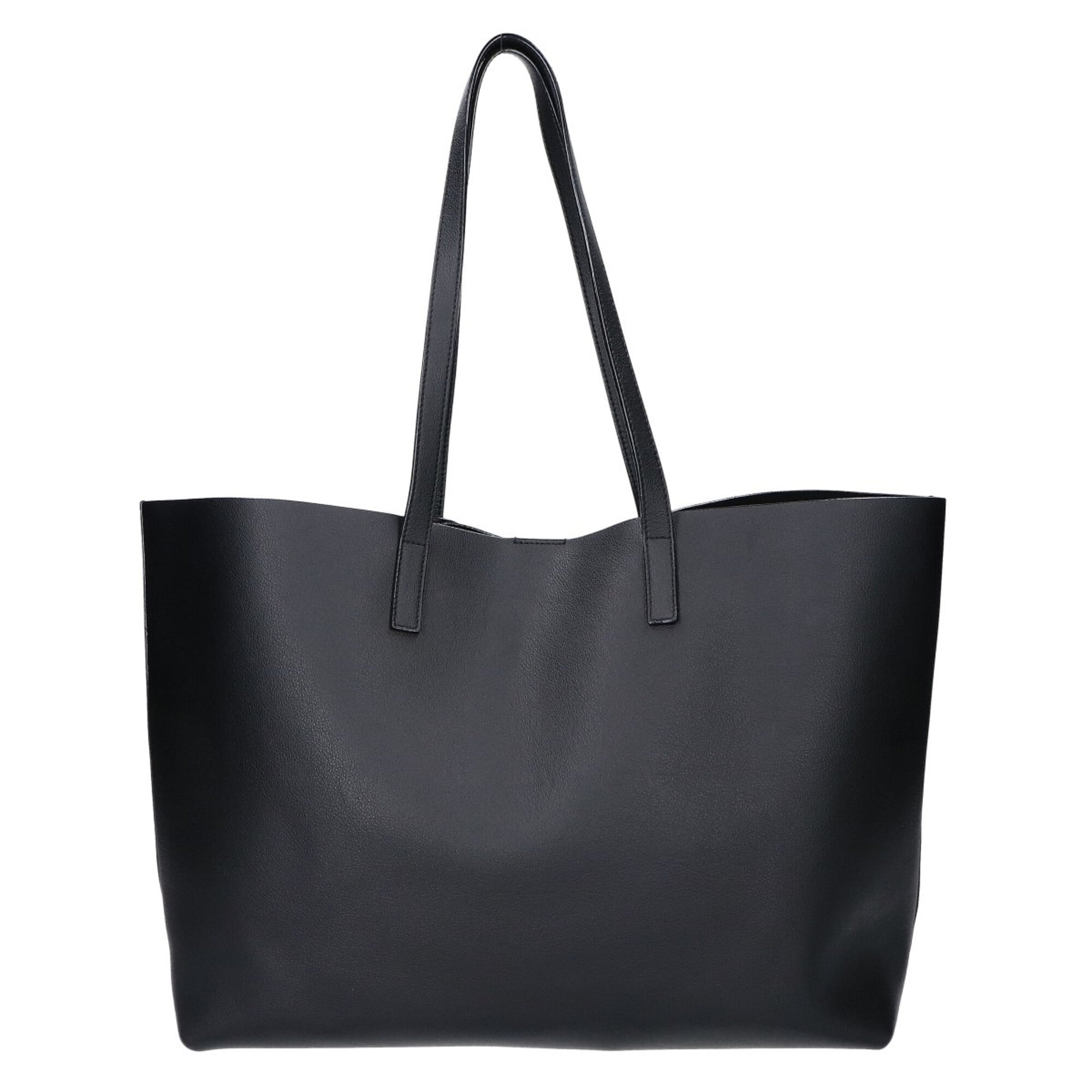 Saint Laurent Black Leather Shopping Bag Tote Bag (Pre-Owned)