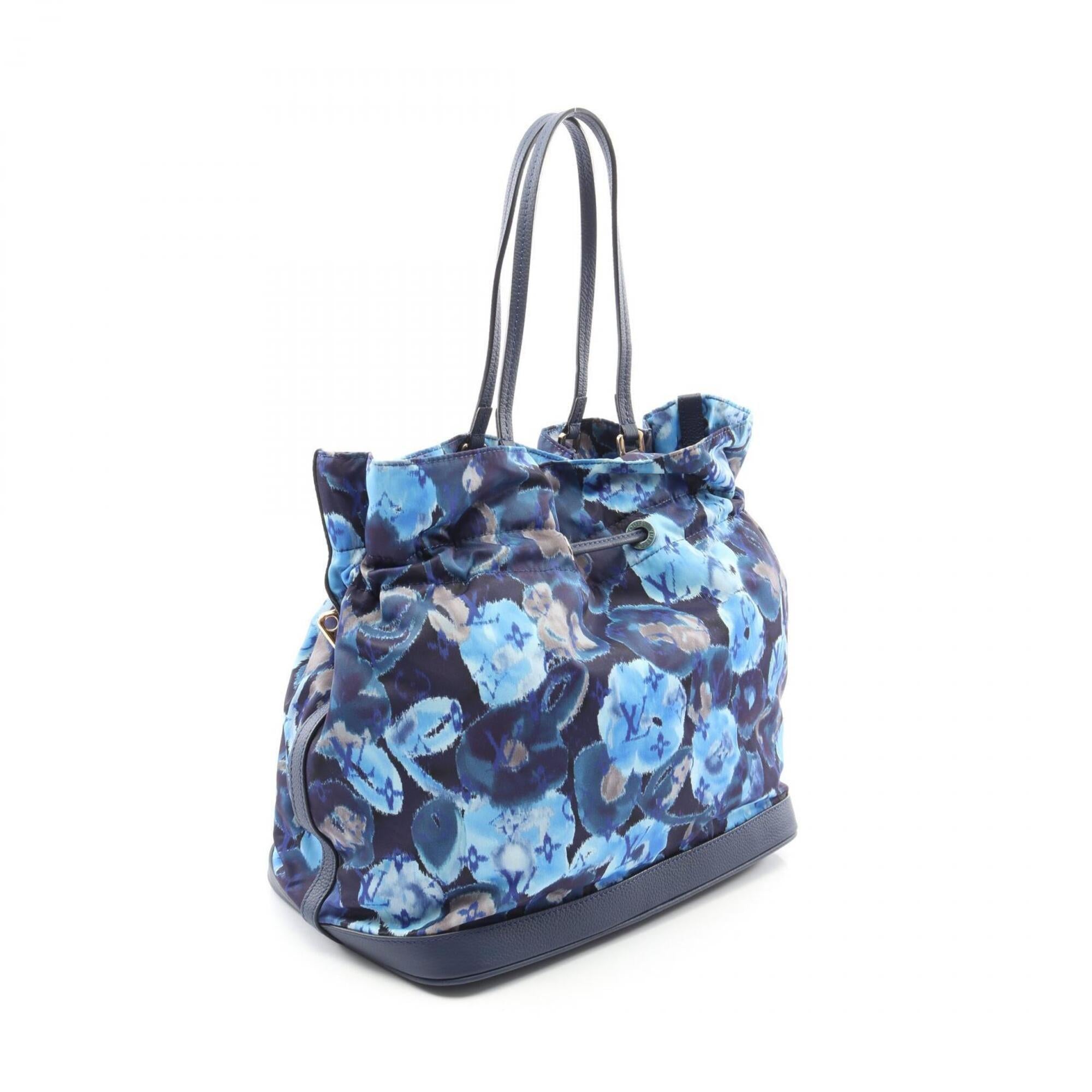 Louis Vuitton Blue Grand Blue Multi-Color Nylon Leather Handbag Tote Bag (Pre-Owned)