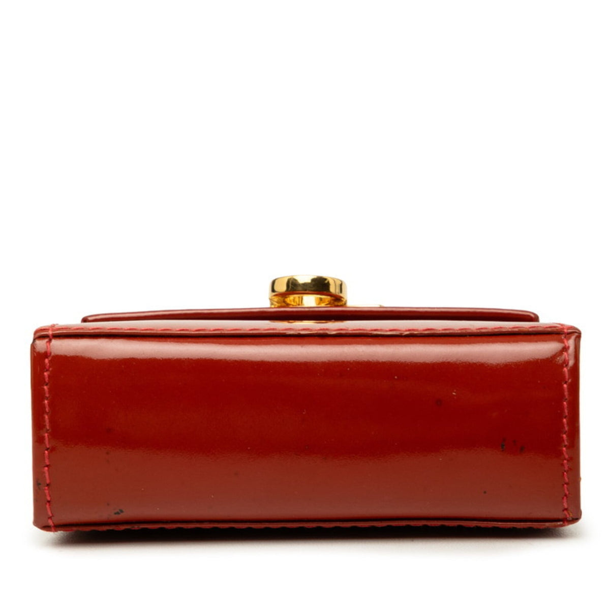 Salvatore Ferragamo Red Color Patent Leather Shoulder Bag (Pre-Owned)