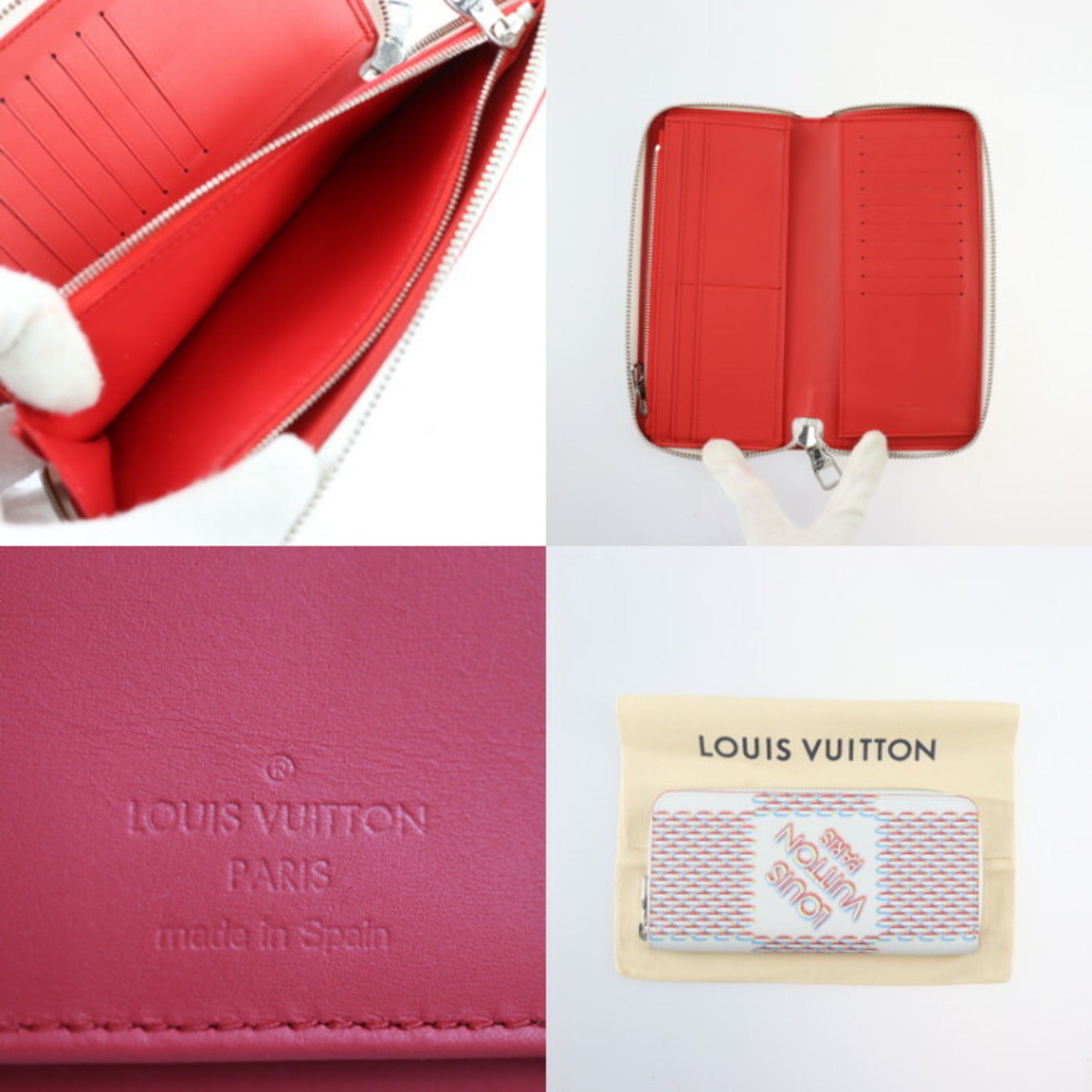 Louis Vuitton Blanc Multi-Color White Leather Wallet (Bi-Fold) (Pre-Owned)
