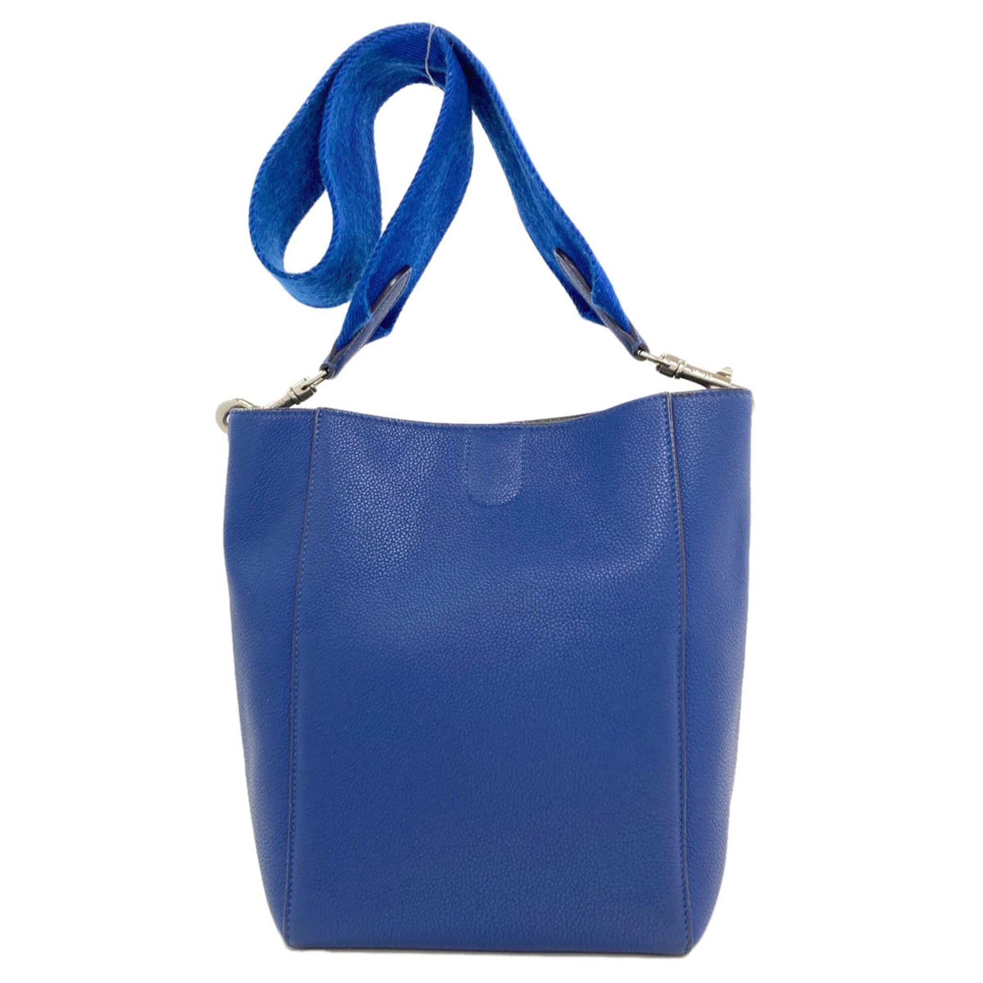 Celine Blue Leather Shoulder Bag (Pre-Owned)