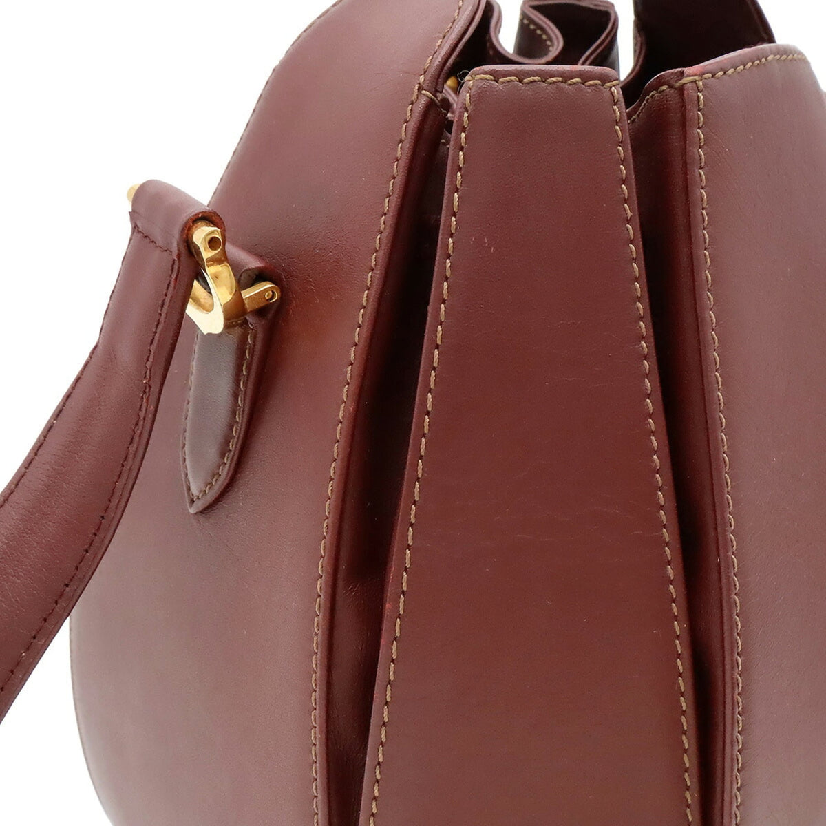 Cartier Must Bordeaux Leather Shoulder Bag (Pre-Owned)