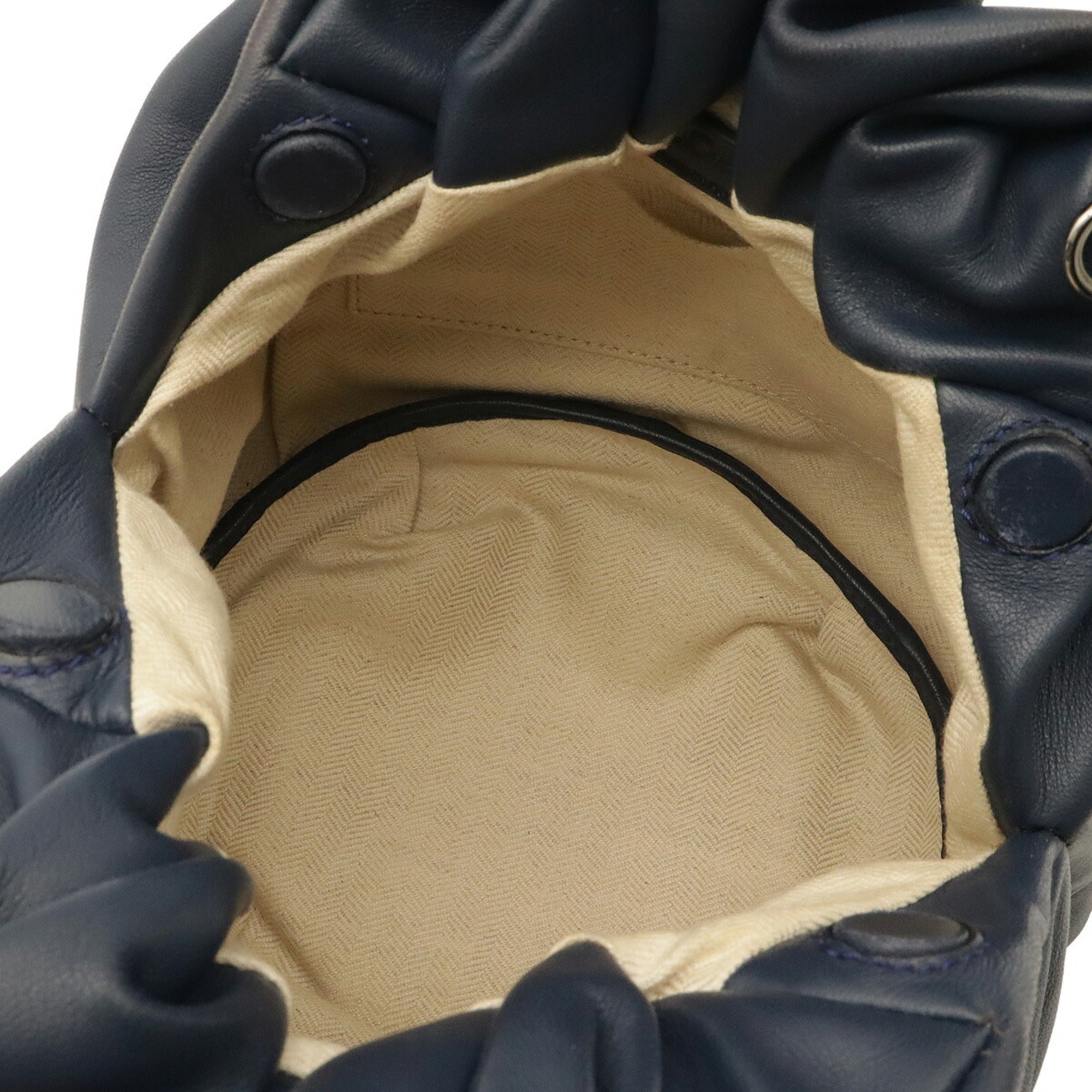 Loewe Navy Leather Handbag Shoulder Bag (Pre-Owned)