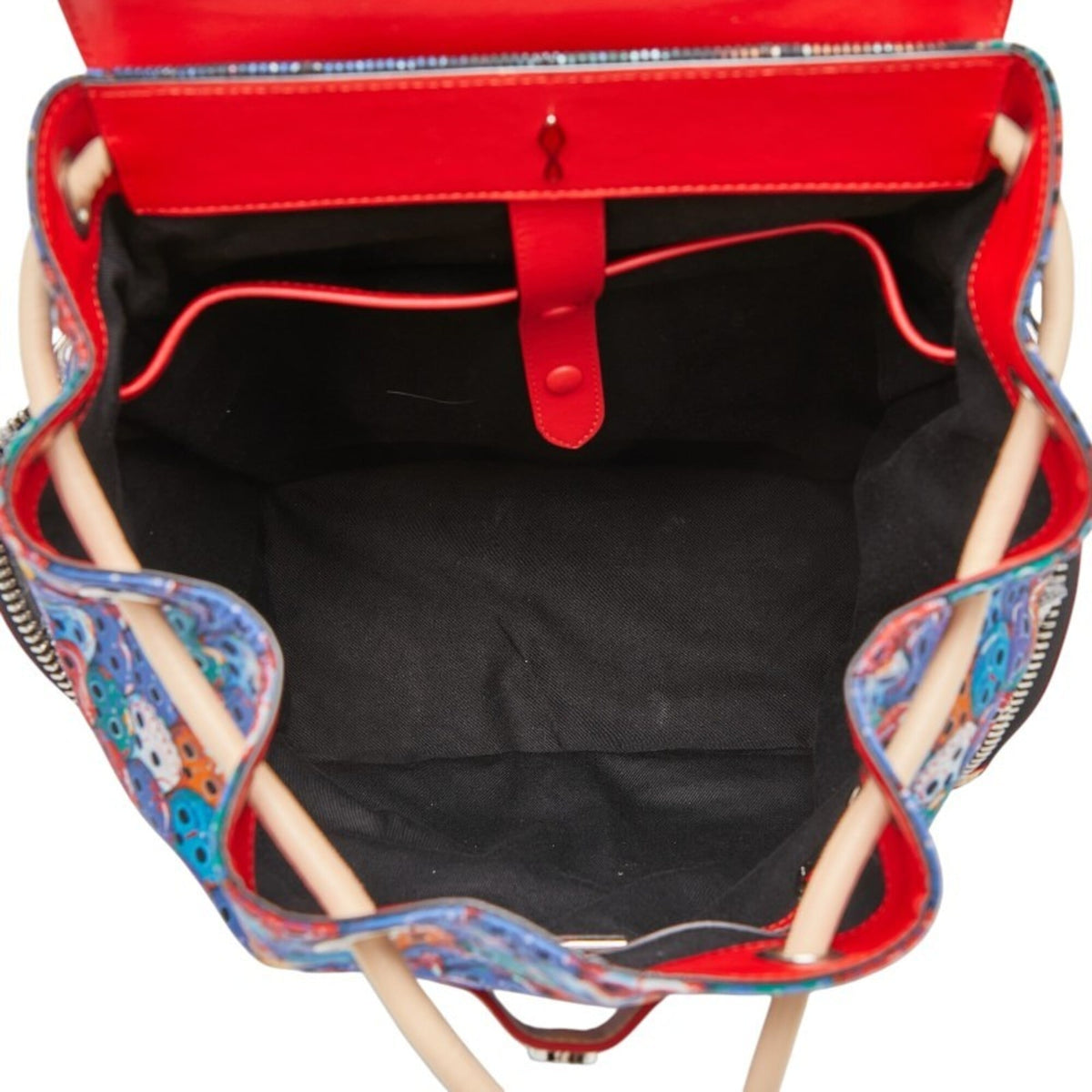 Christian Louboutin Multi-Color Nylon Leather Rubber Backpack (Pre-Owned)
