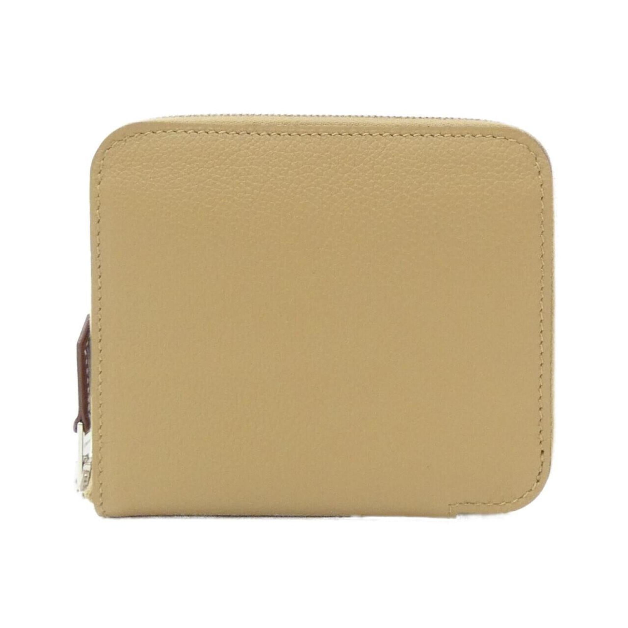 Hermes Beige Silk Leather Wallet (Bi-Fold) (Pre-Owned)