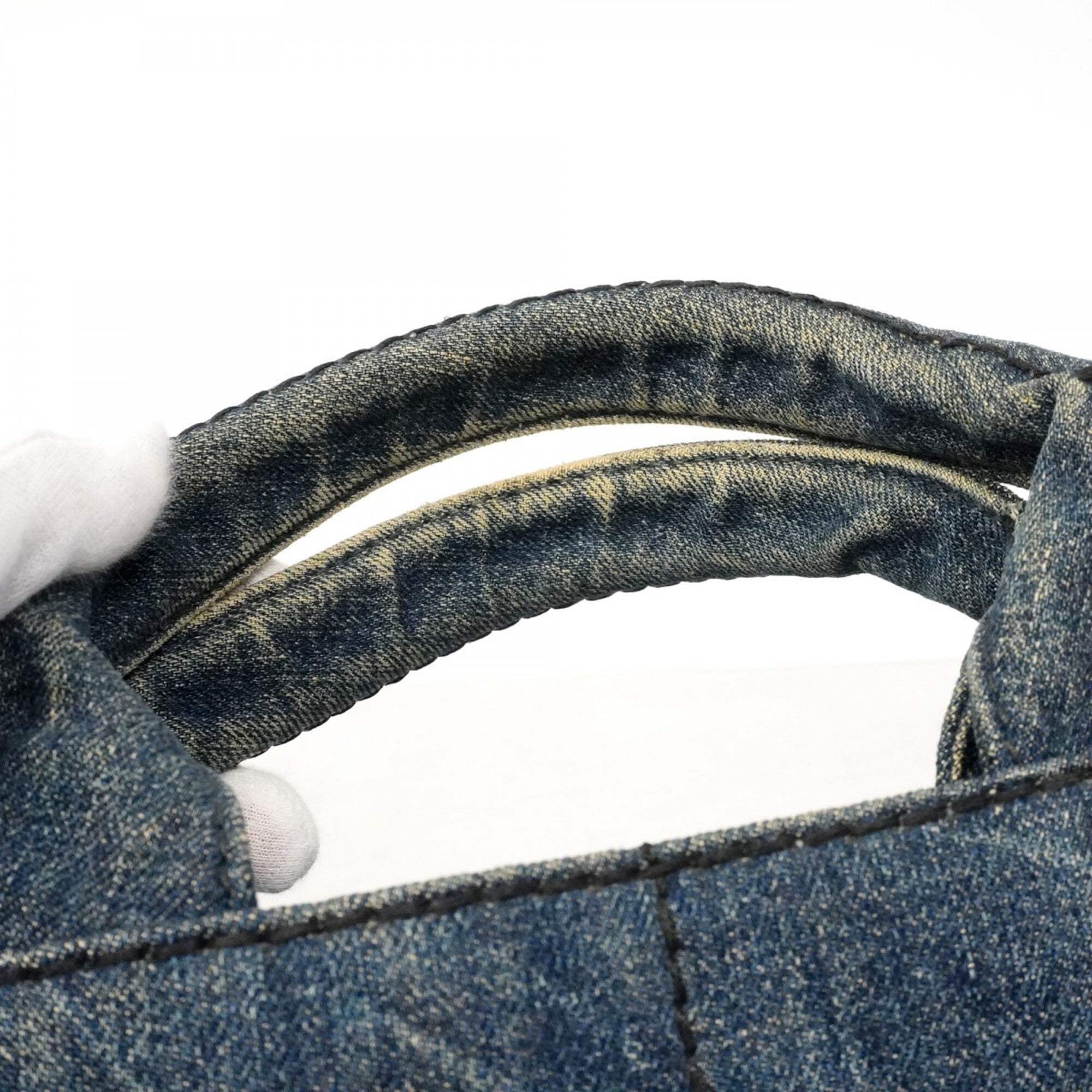 Prada Navy Denim Tote Bag (Pre-Owned)