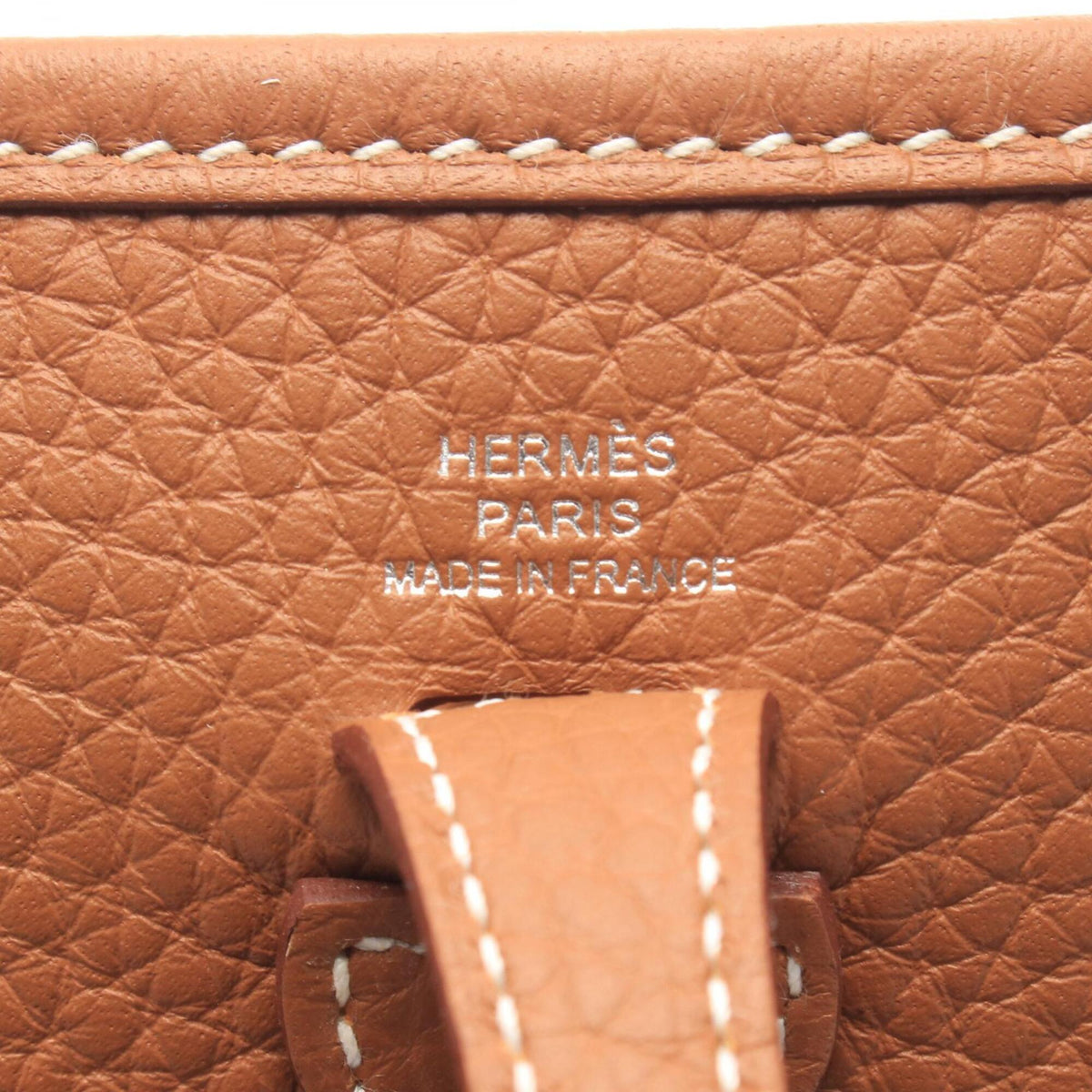 Hermes Brown Taurillon Clemence Leather Handbag Shoulder Bag (Pre-Owned)