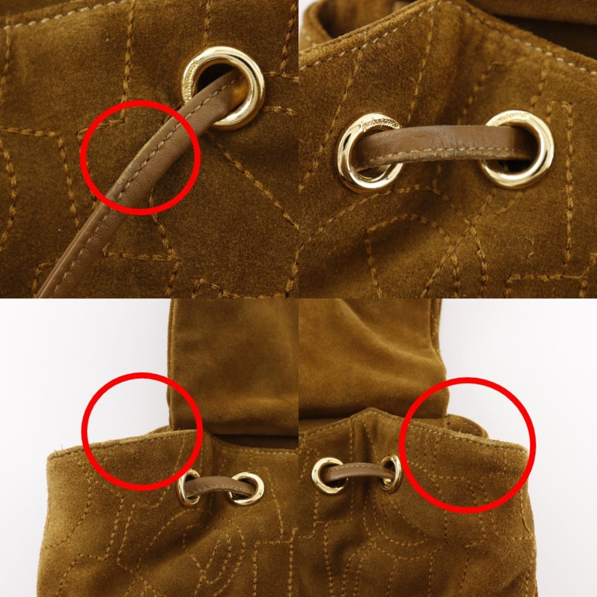 Salvatore Ferragamo Camel Suede Shoulder Bag (Pre-Owned)